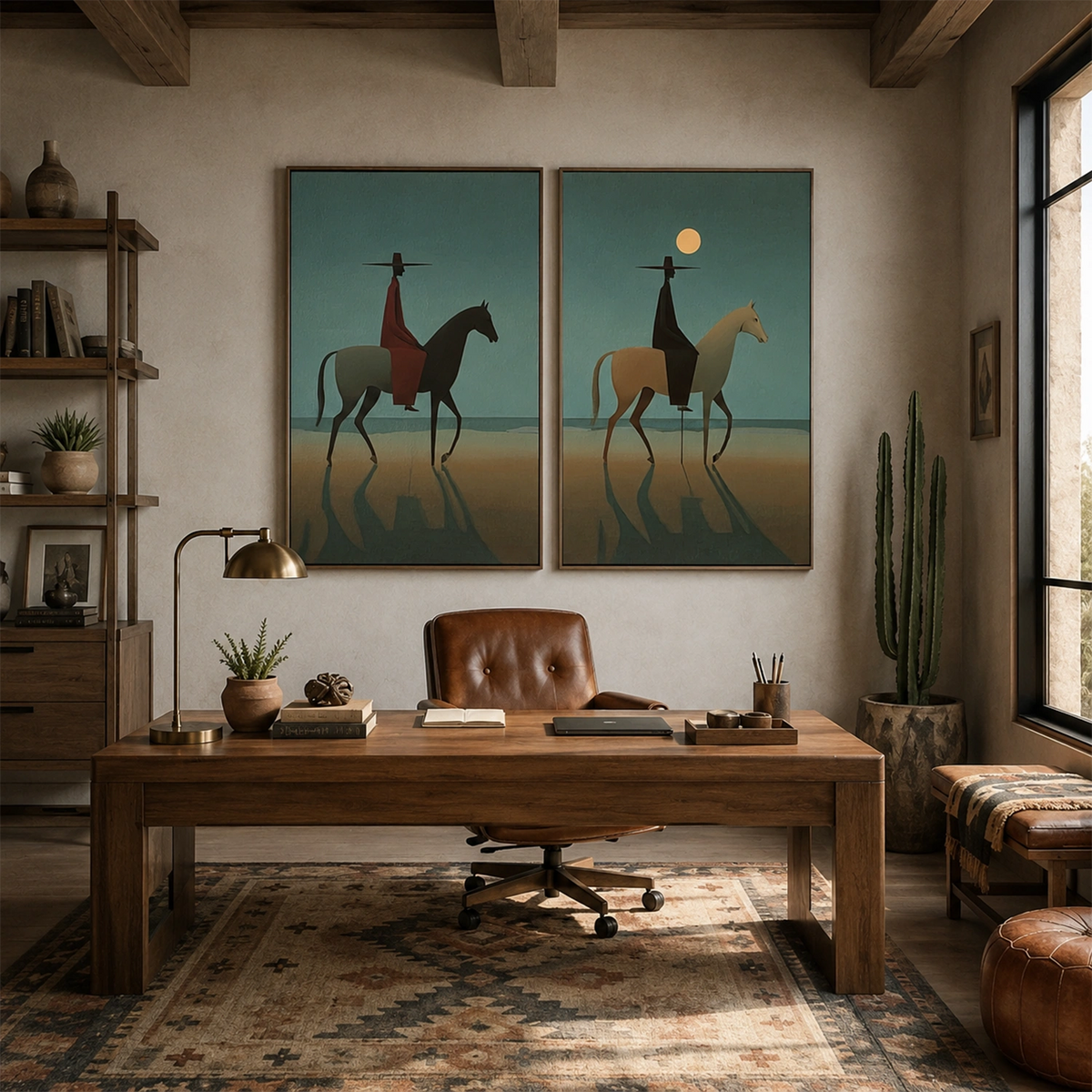 Western Figurative Art Set of 2 #VE148