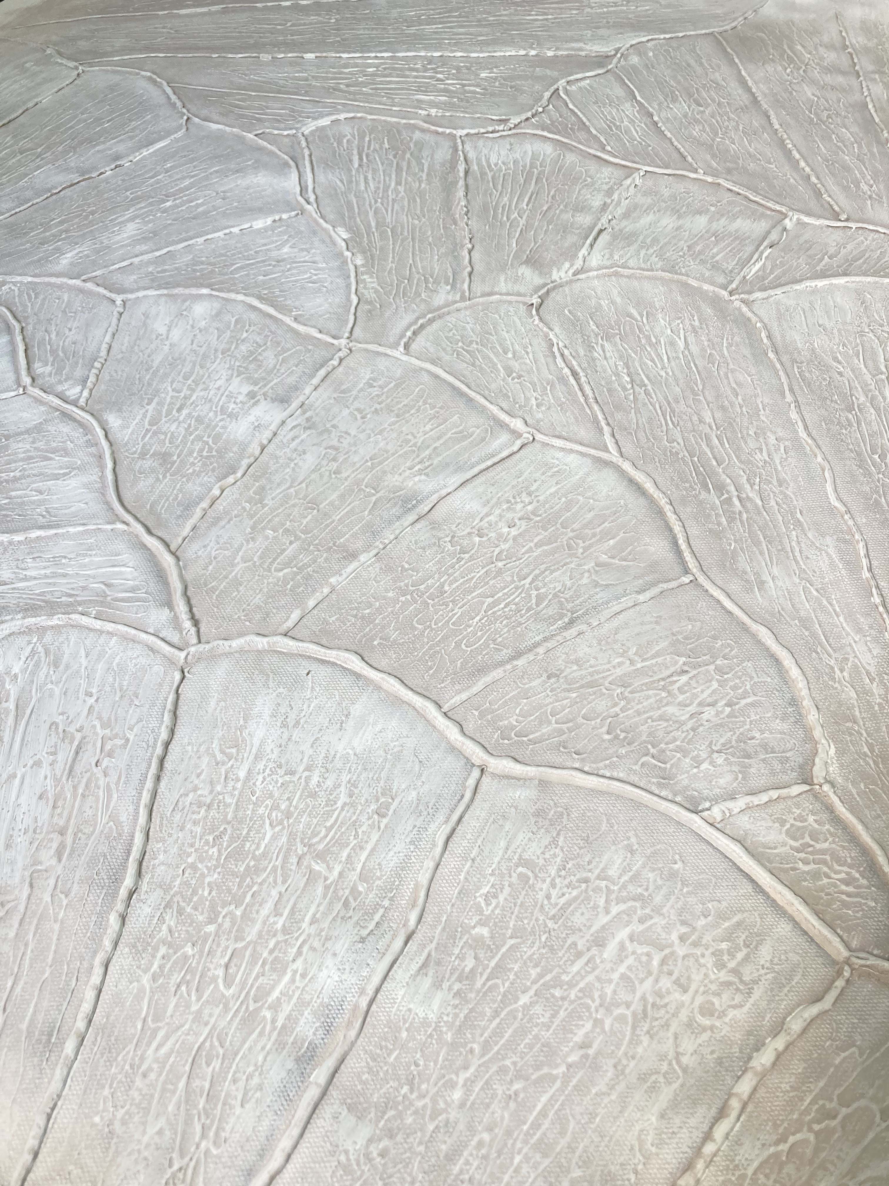 White Minimalist Textured Painting Canvas #MM075