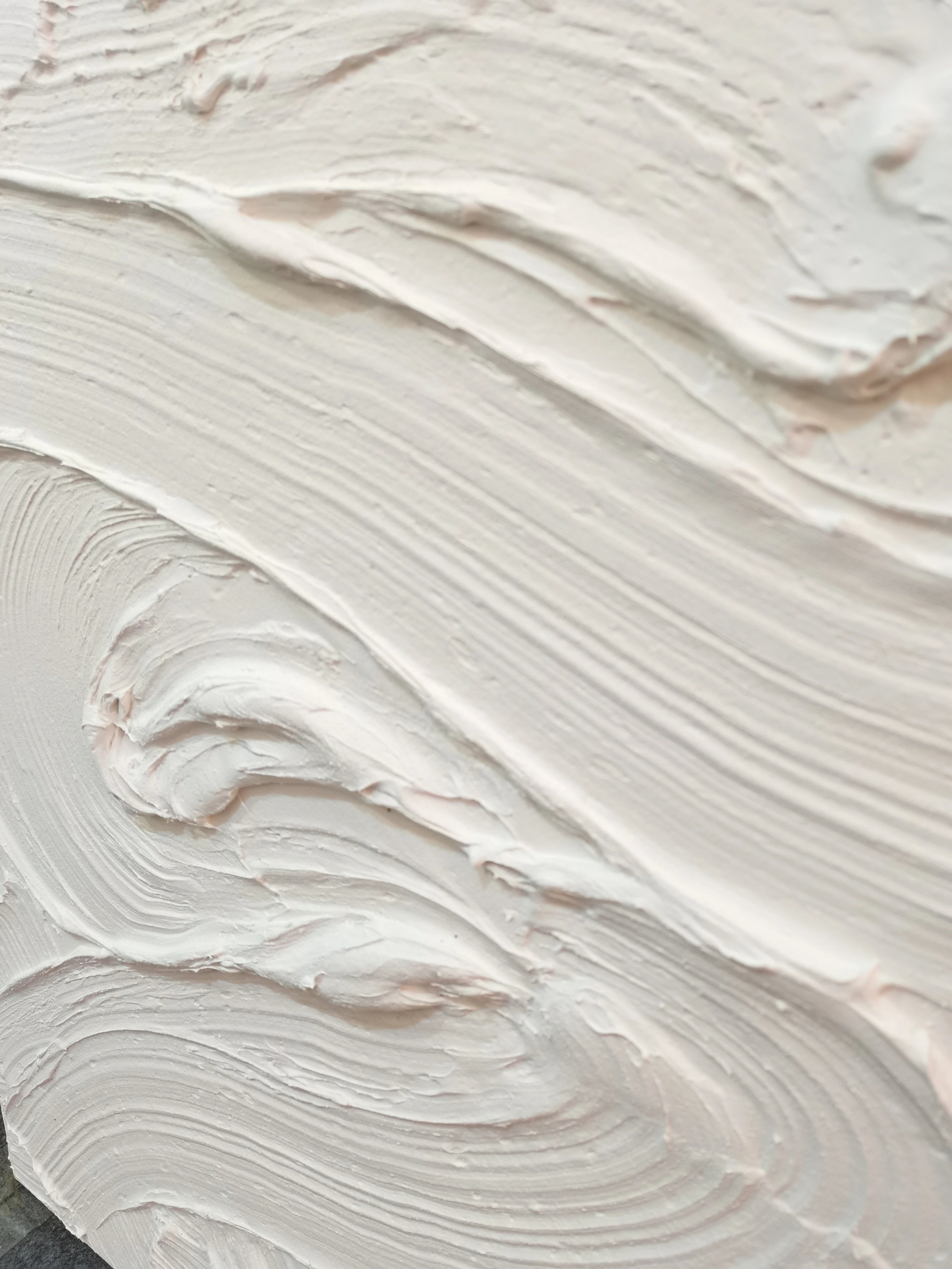 White Minimalist Textured Painting Canvas #MM005