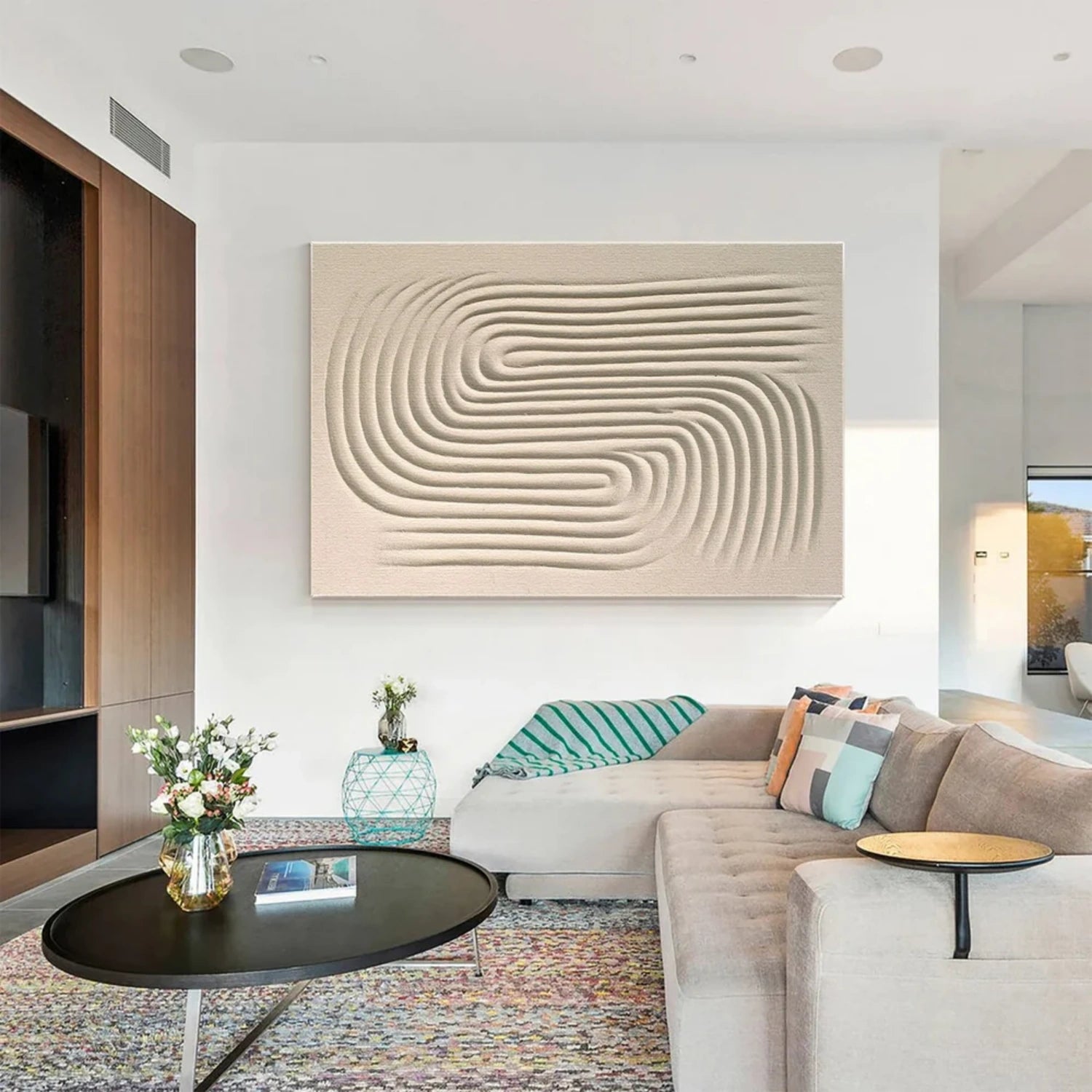 Beige & Brown Abstract #BB157