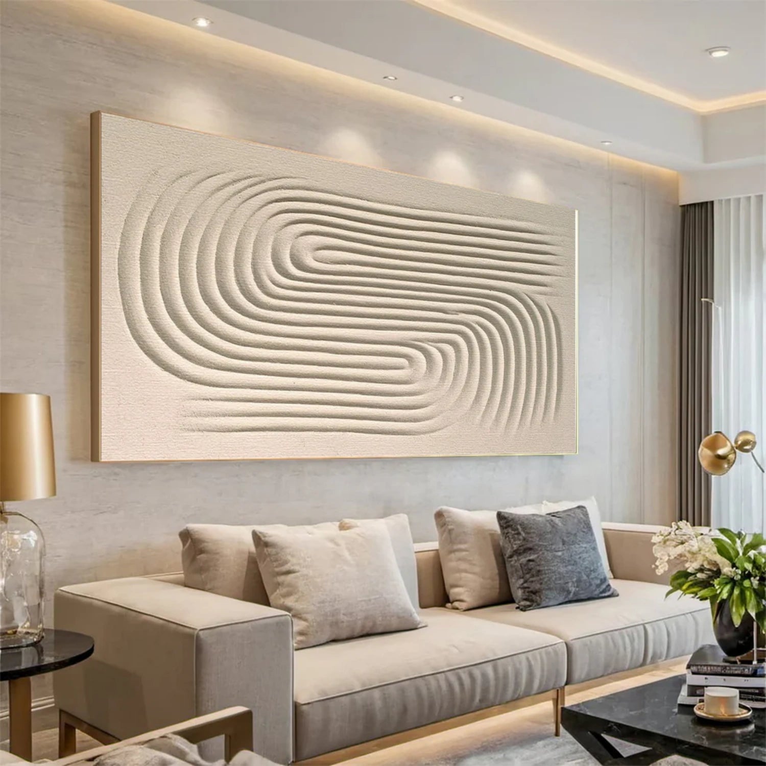 Beige & Brown Abstract #BB157