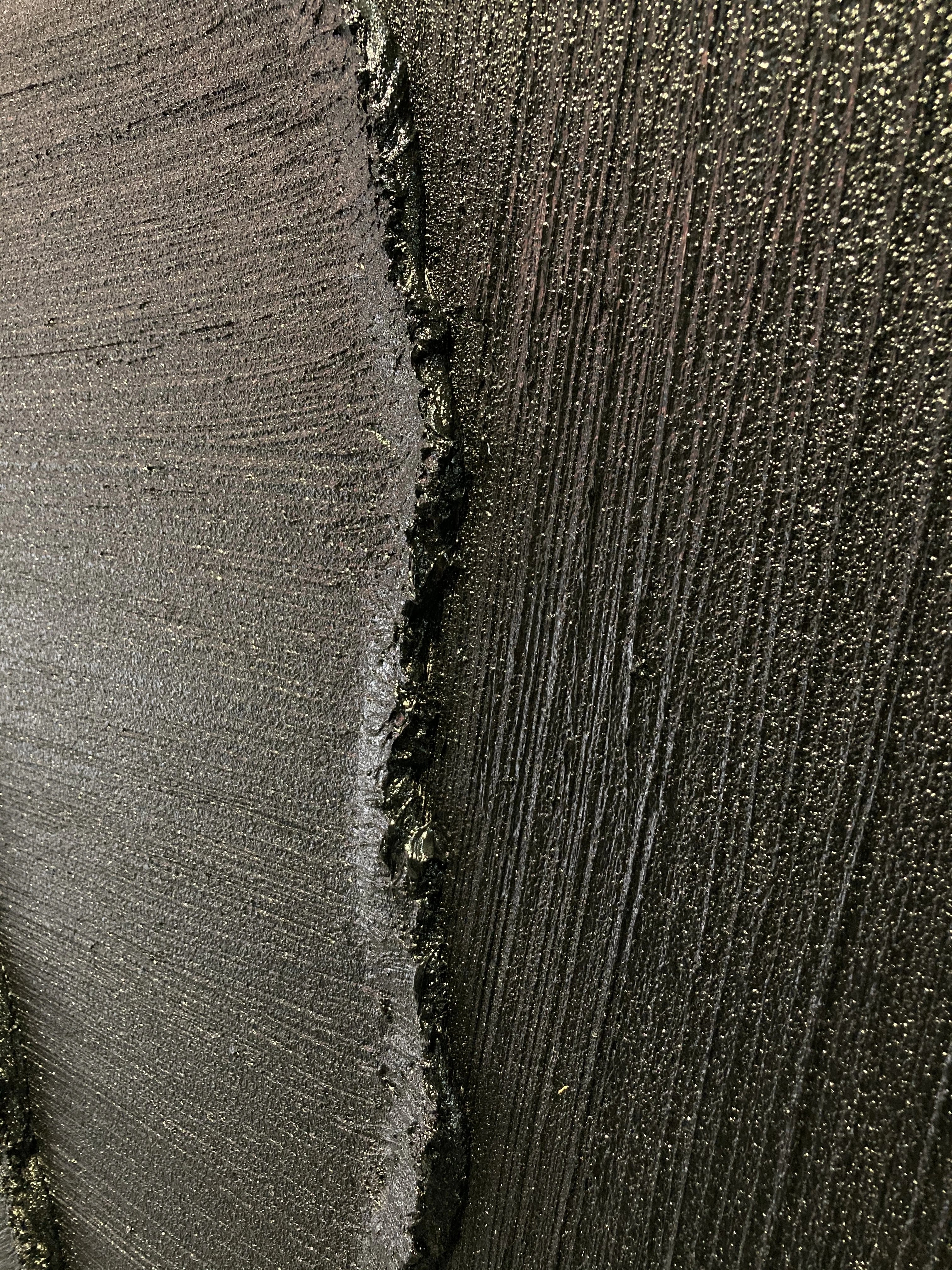 Black Minimalist Textured Painting Canvas #MZ005