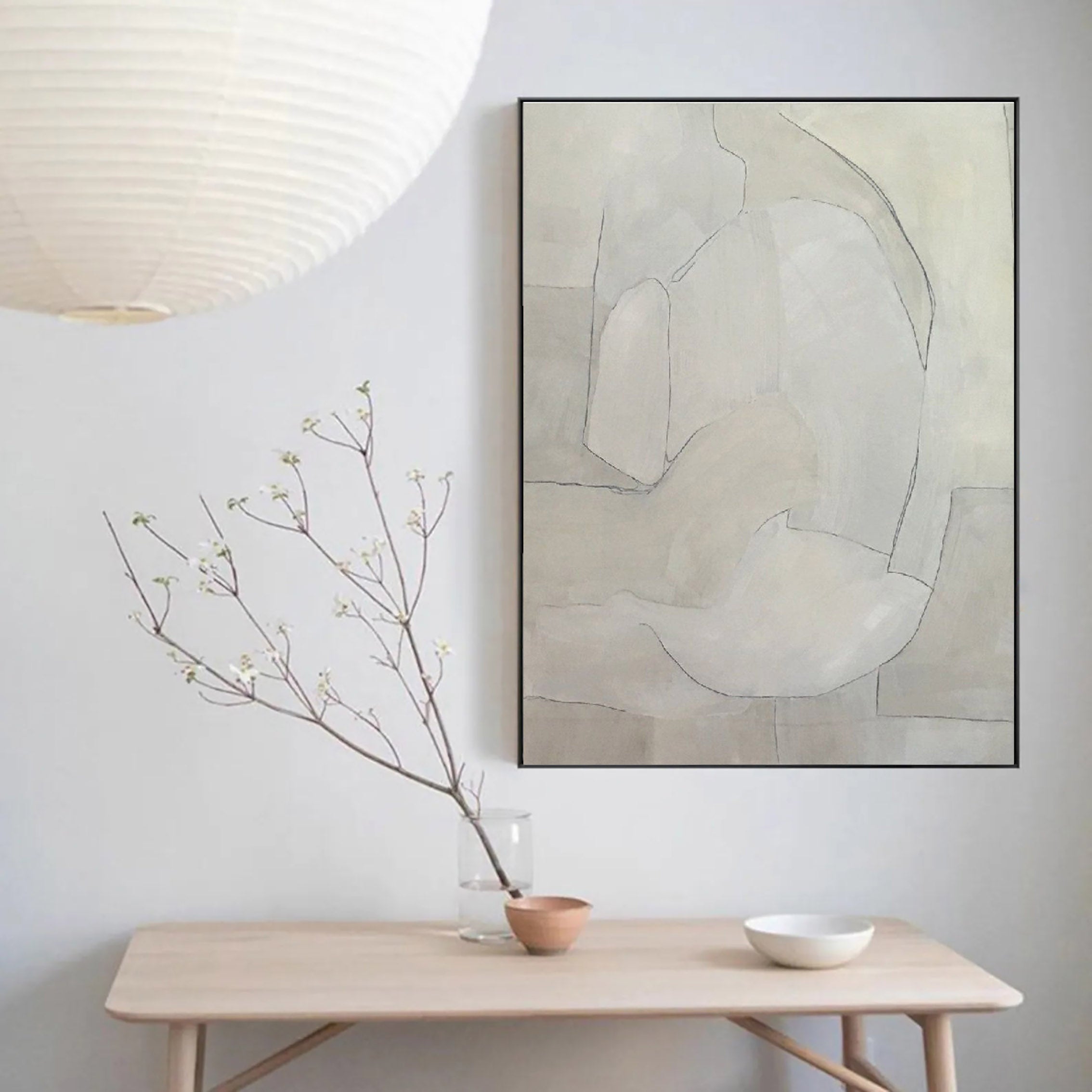 Geometric Abstract Painting Canvas #MM074