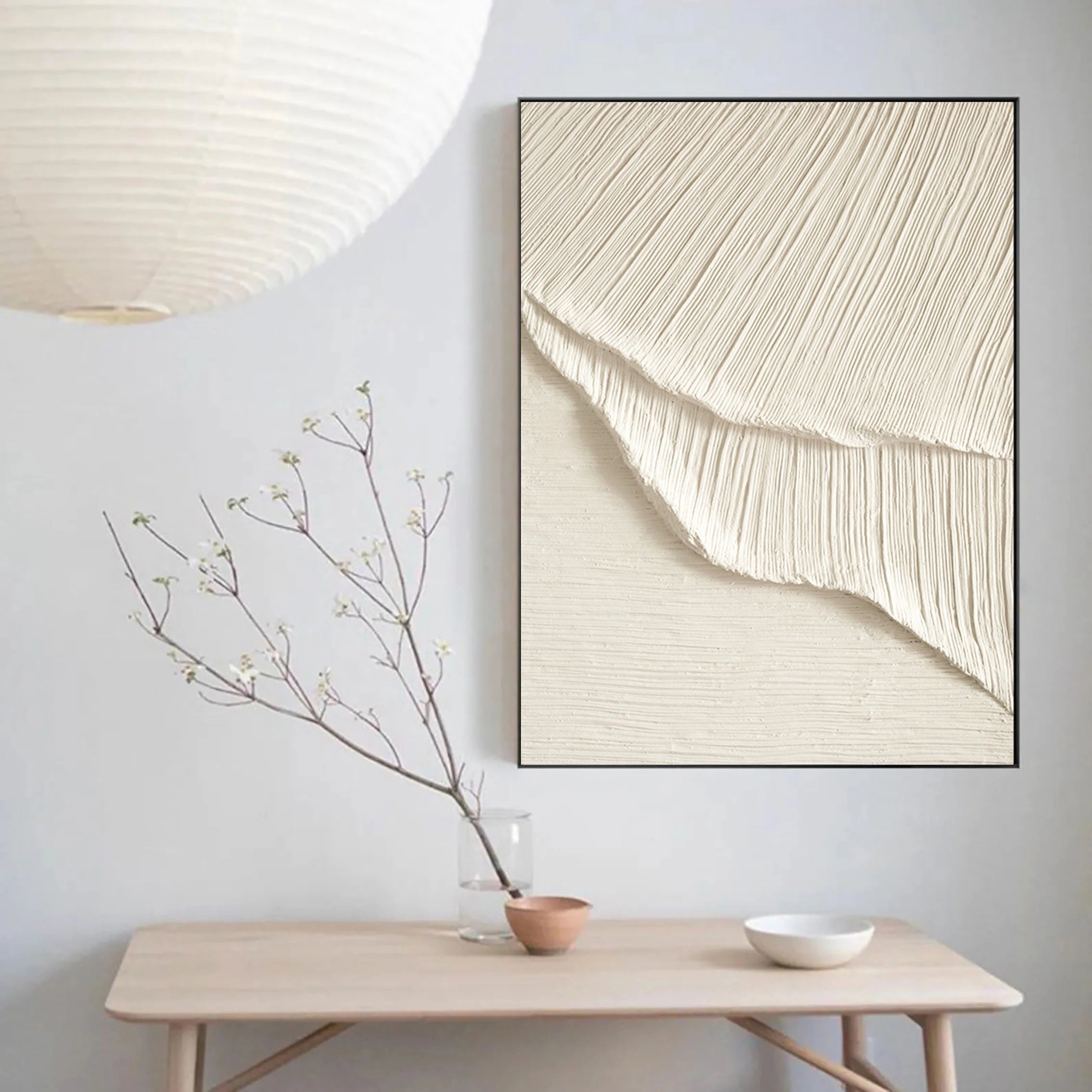 Beige Minimalist Textured Wall Art #MM030
