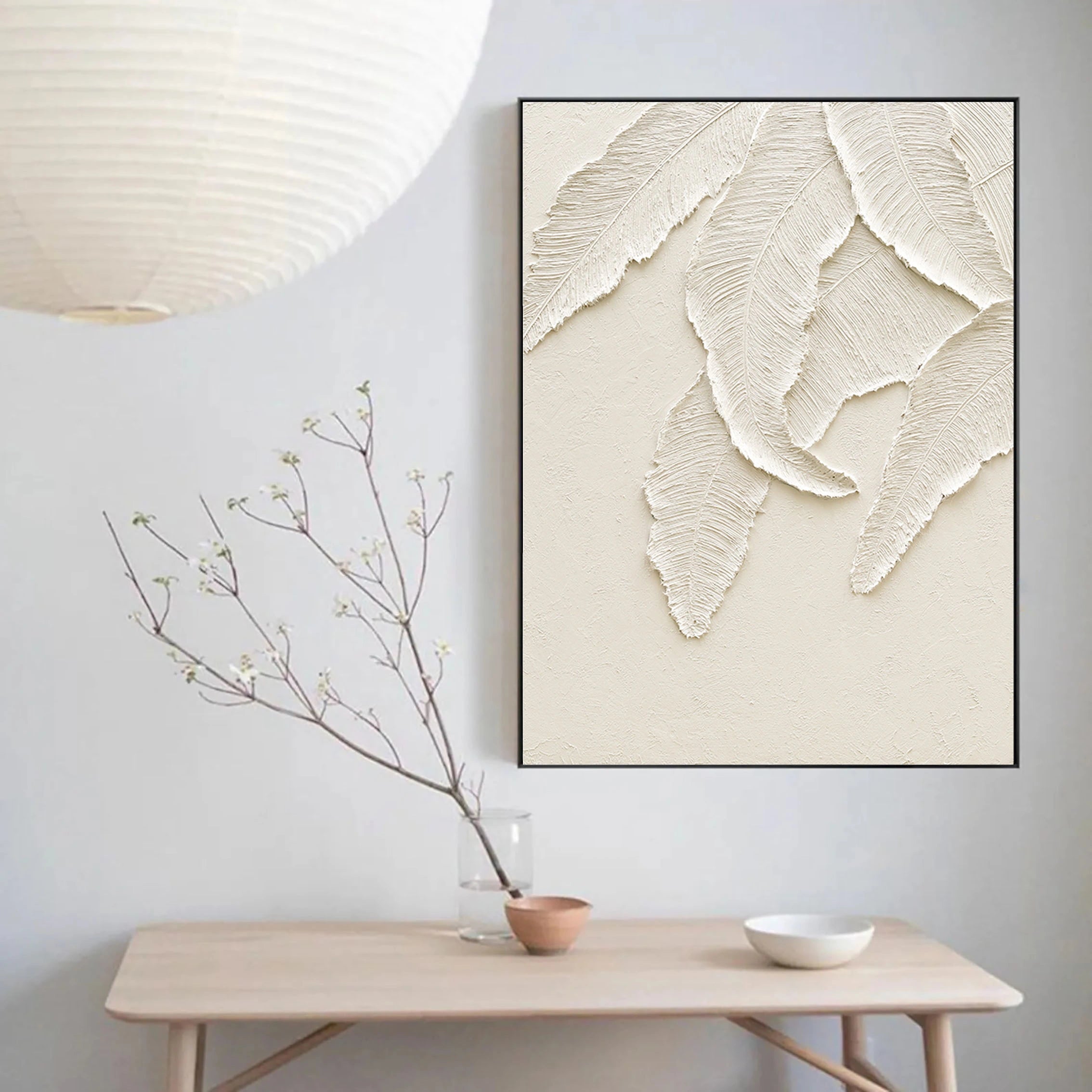 Beige Minimalist Textured Wall Art #MM037