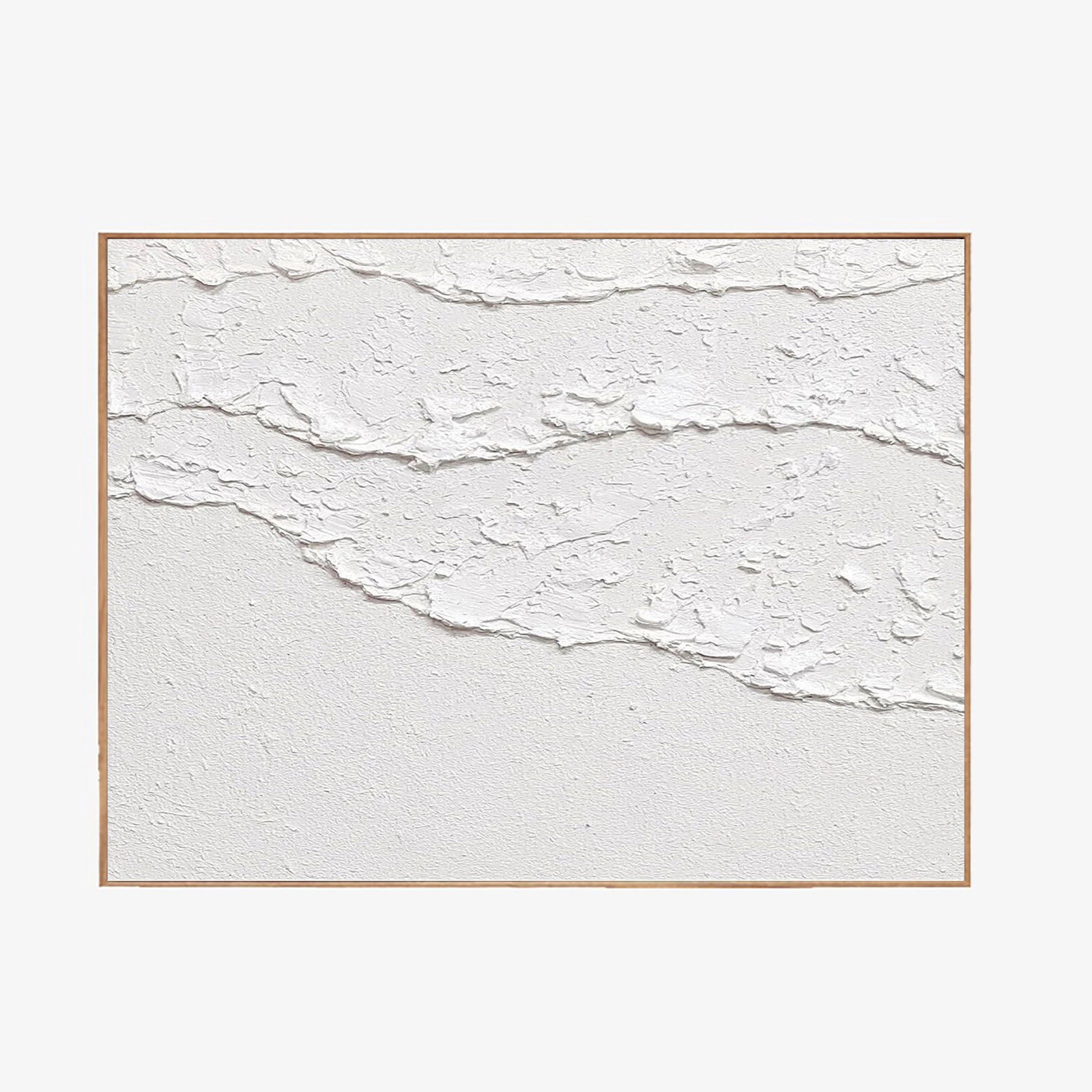 White Minimalist Textured Painting Canvas #MM019