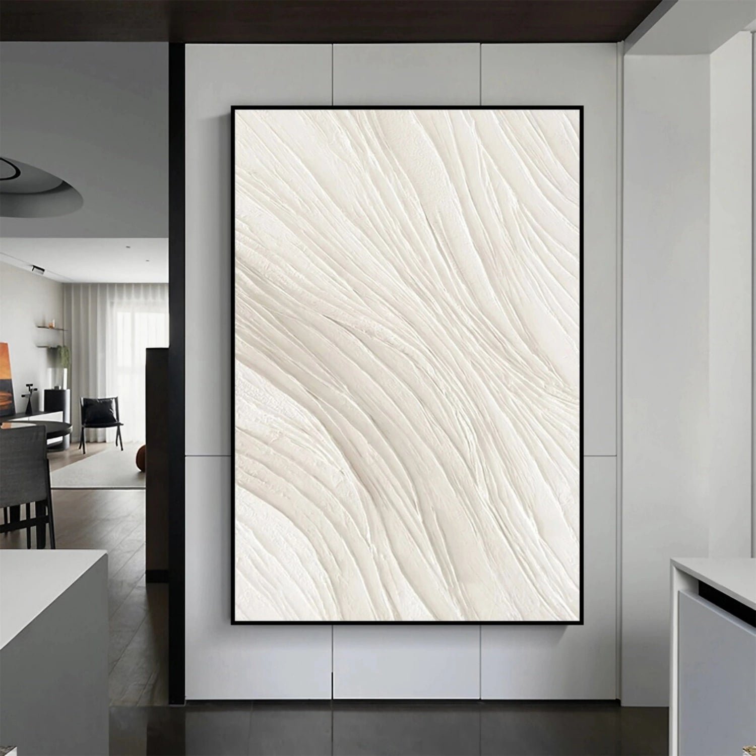 Plaster Art Minimalist Textured Paintings Canvas #MM313