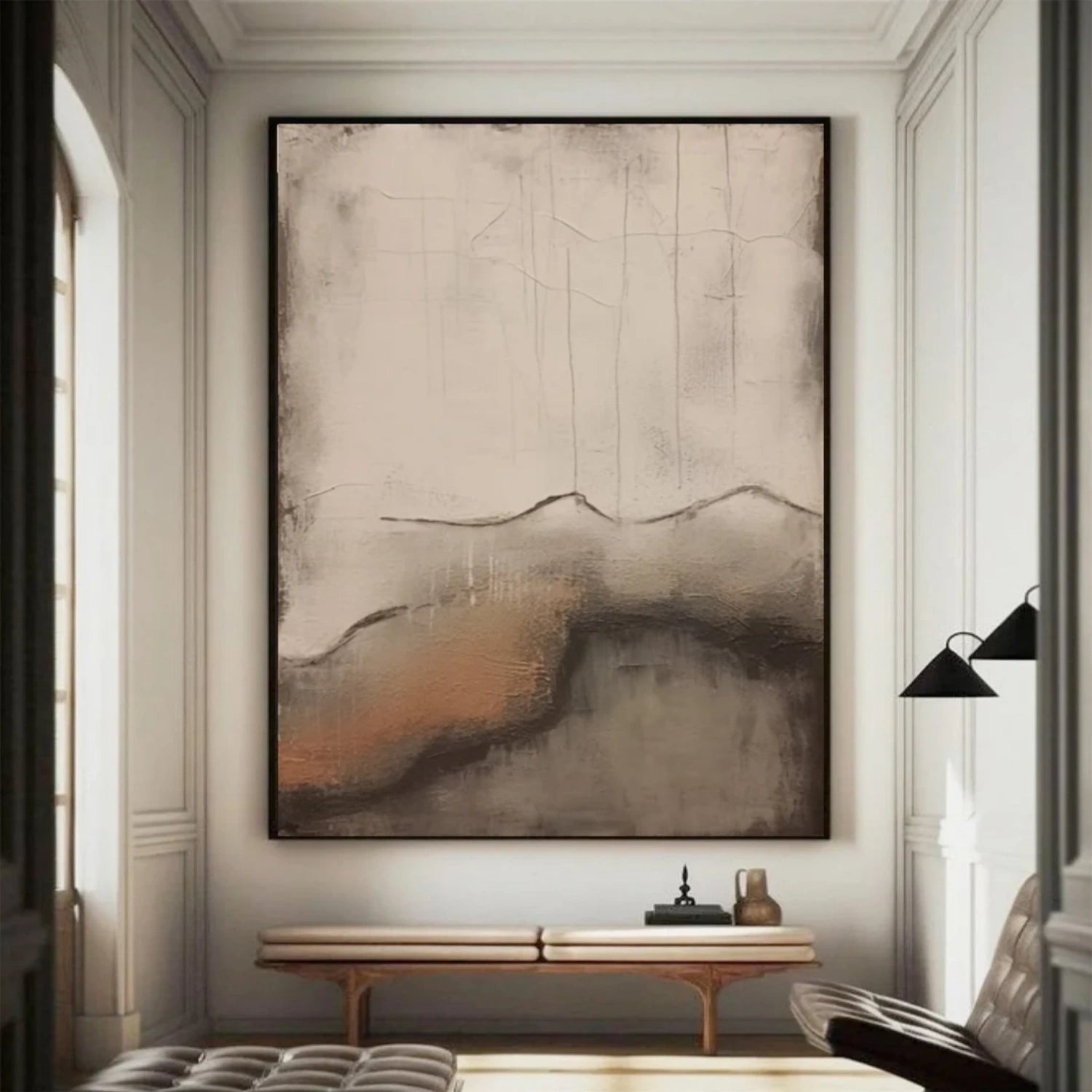 Beige & Brown Abstract #BB150