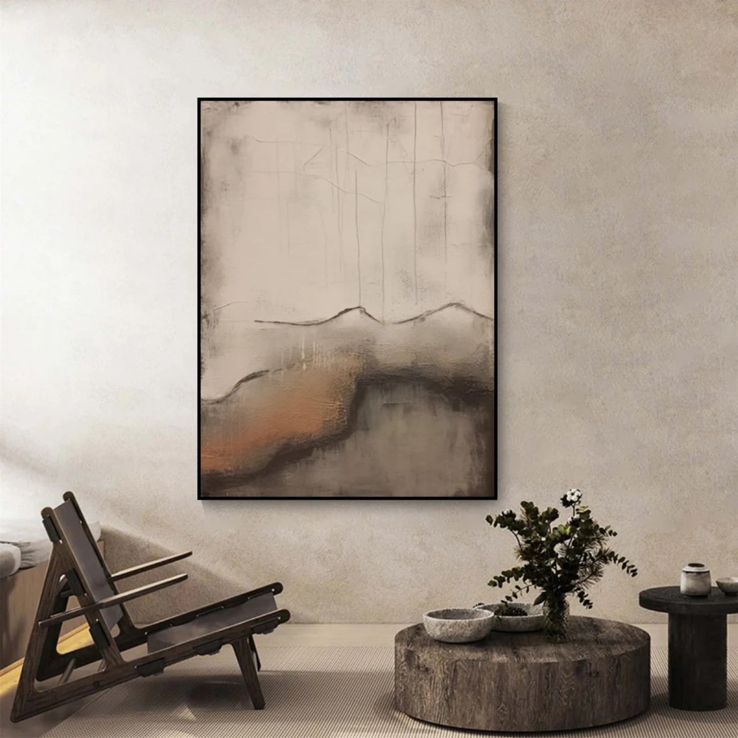 Beige & Brown Abstract #BB150