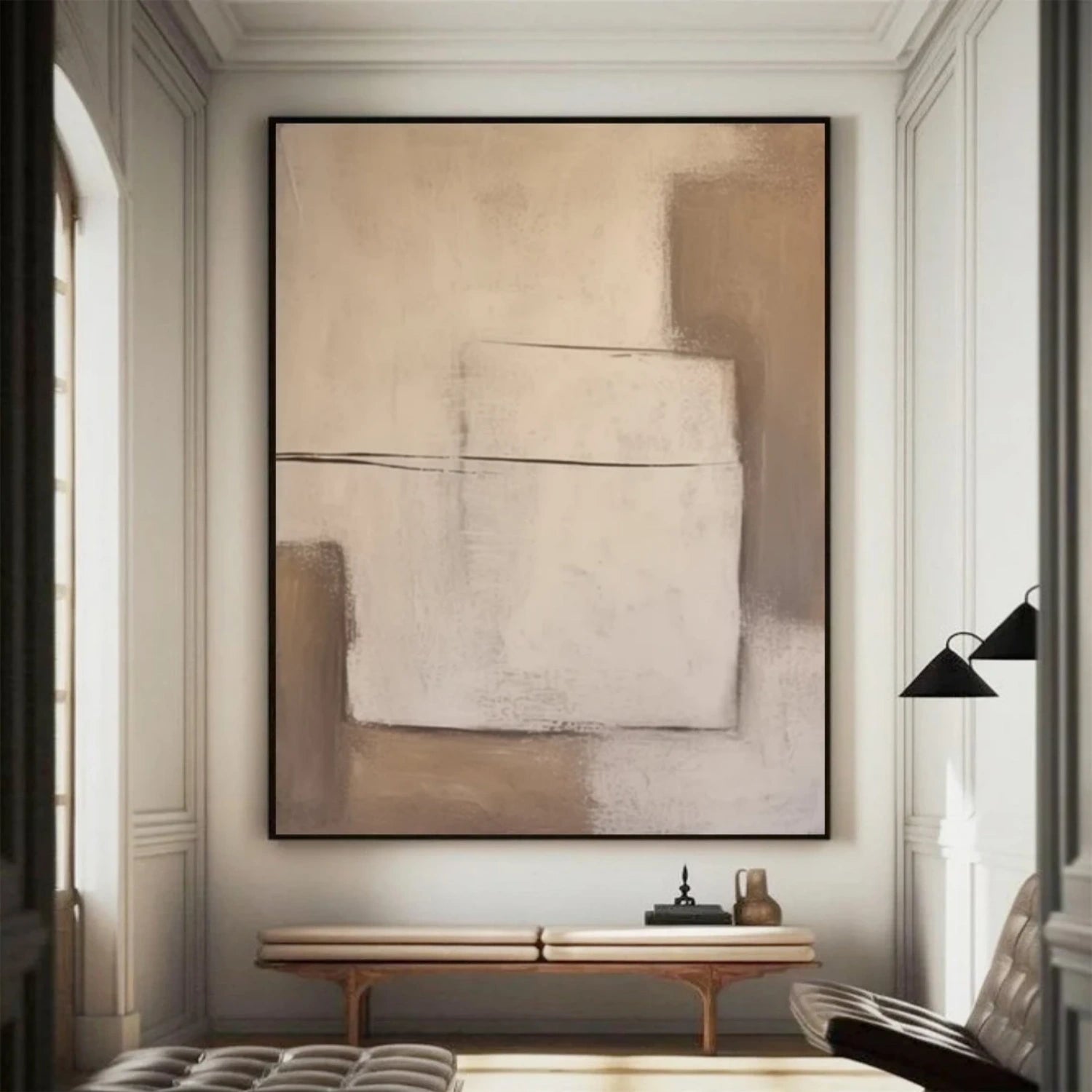 Beige & Brown Abstract #BB148