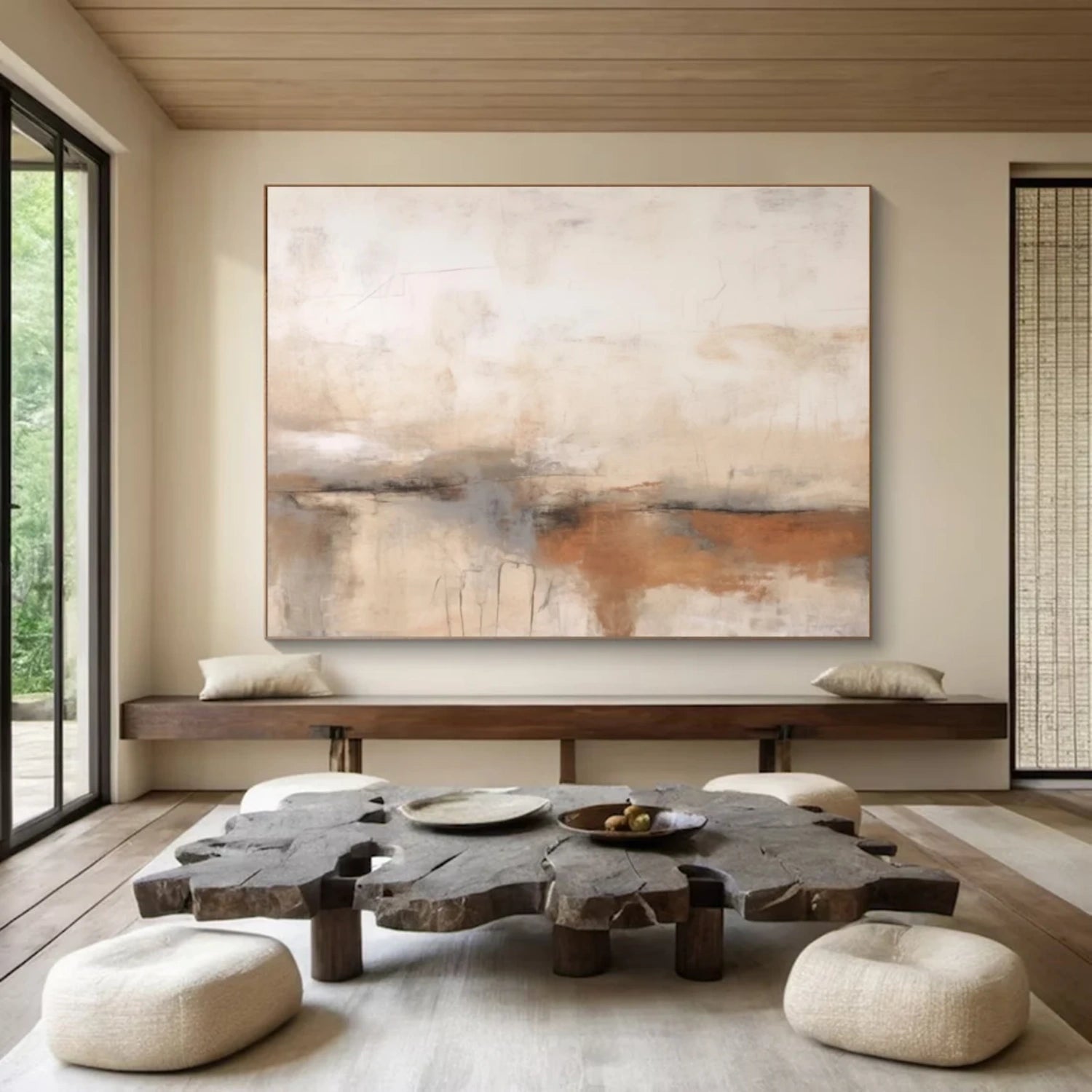 Beige & Beige Wabi Sabi Wall Art #WS314