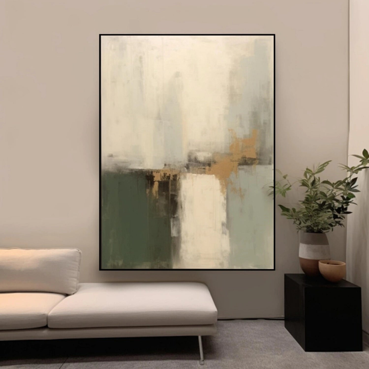Beige & Green Wabi Sabi Wall Art #WS315