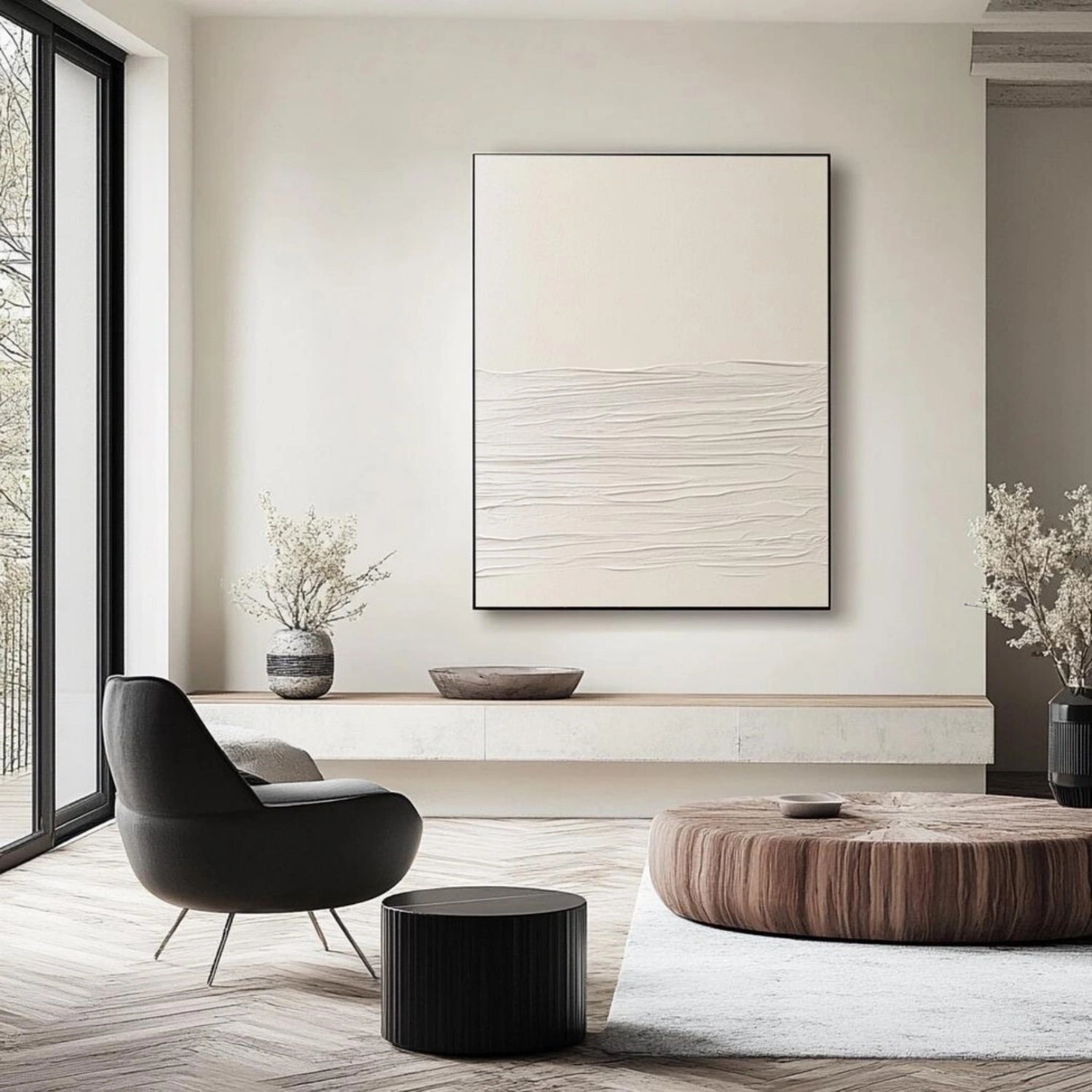 Plaster Art Minimalist Textured Paintings Canvas #MM314