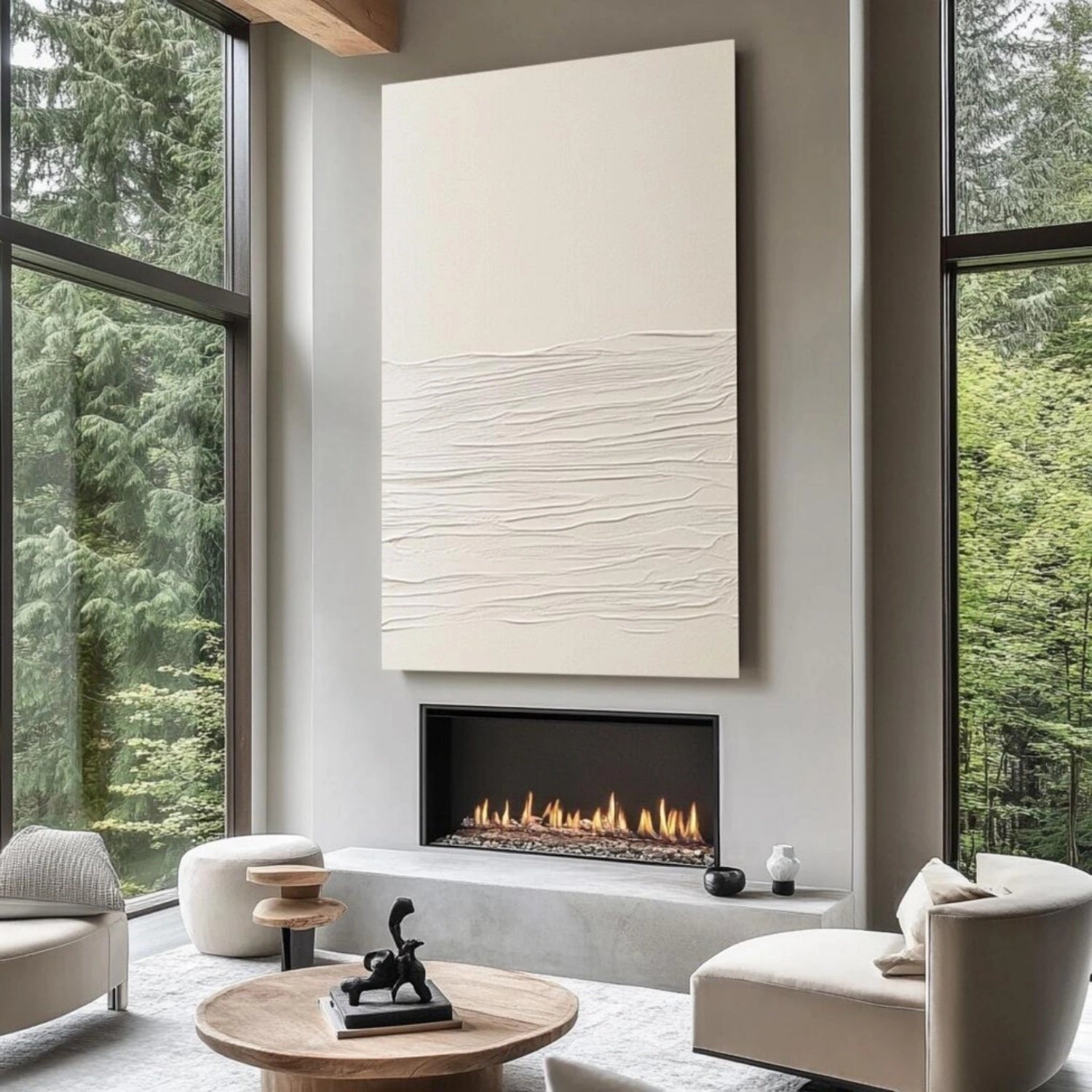 Plaster Art Minimalist Textured Paintings Canvas #MM314