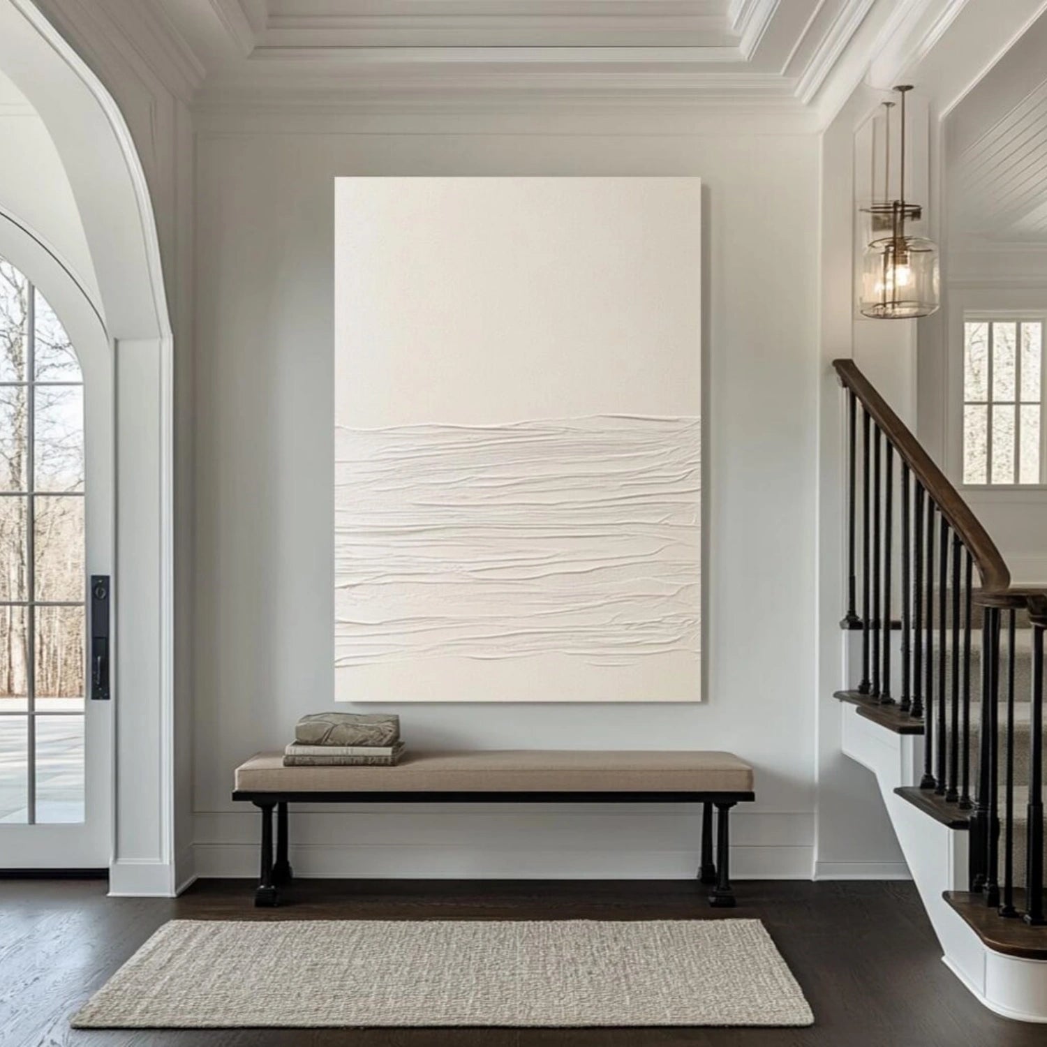 Plaster Art Minimalist Textured Paintings Canvas #MM314