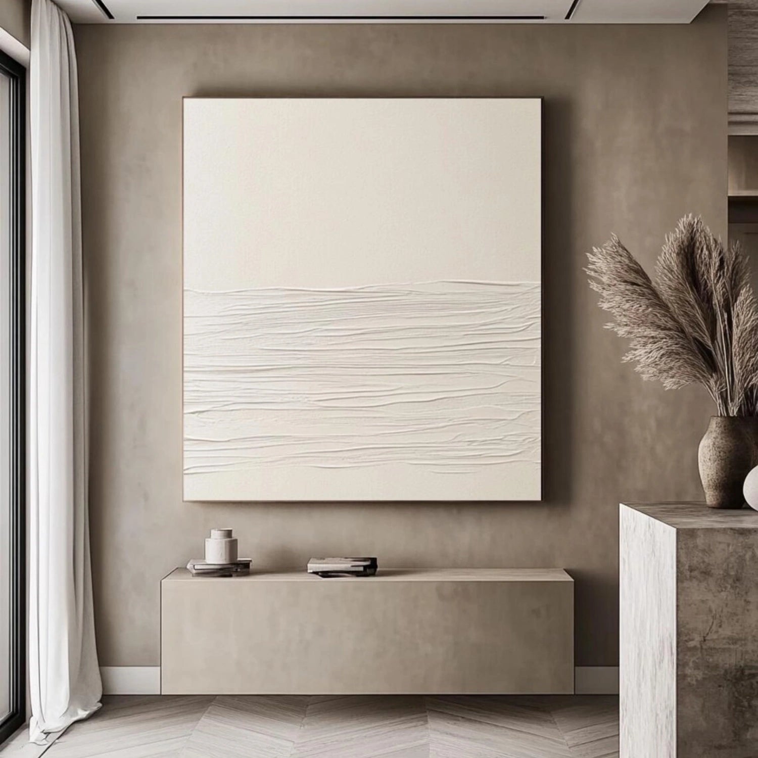 Plaster Art Minimalist Textured Paintings Canvas #MM314