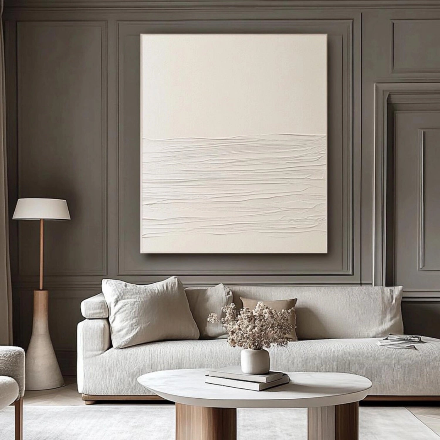 Plaster Art Minimalist Textured Paintings Canvas #MM314