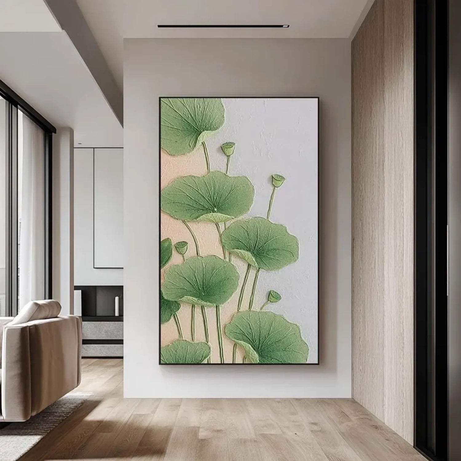 Flower And Tree Abstract Texture Canvas Art #FT 218