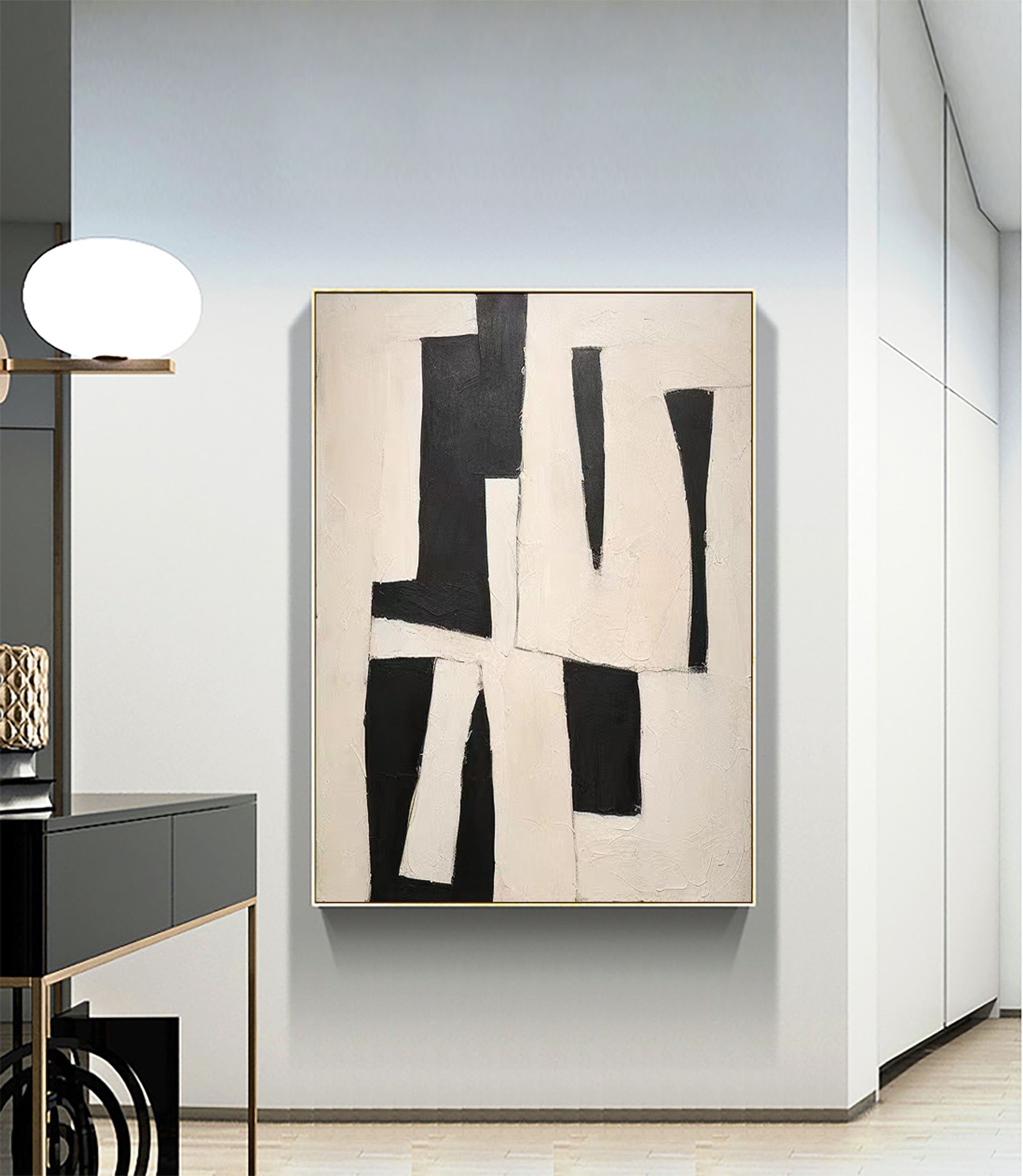 Beige & Brown Abstract #BB038