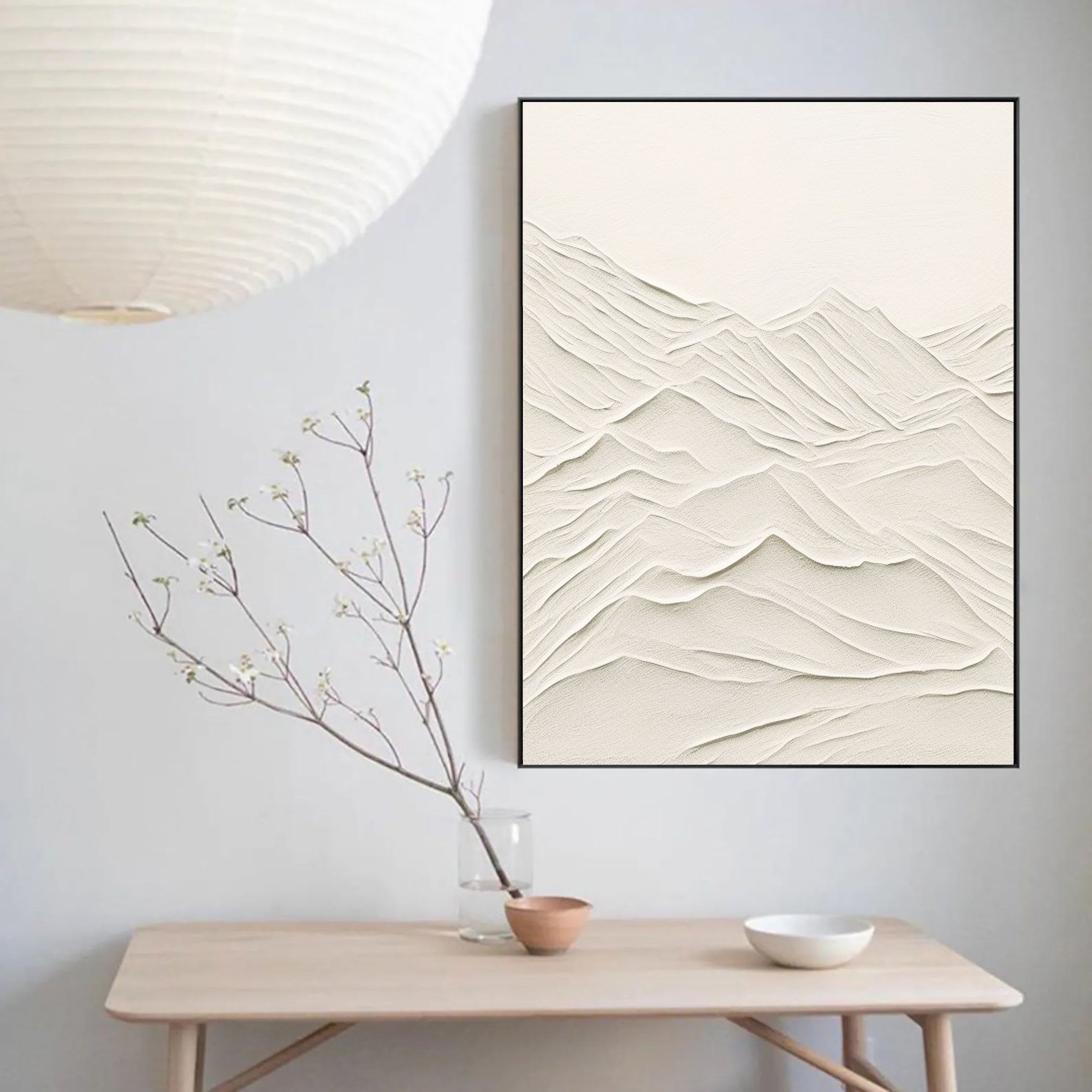 Beige Minimalist Textured Wall Art #MM092