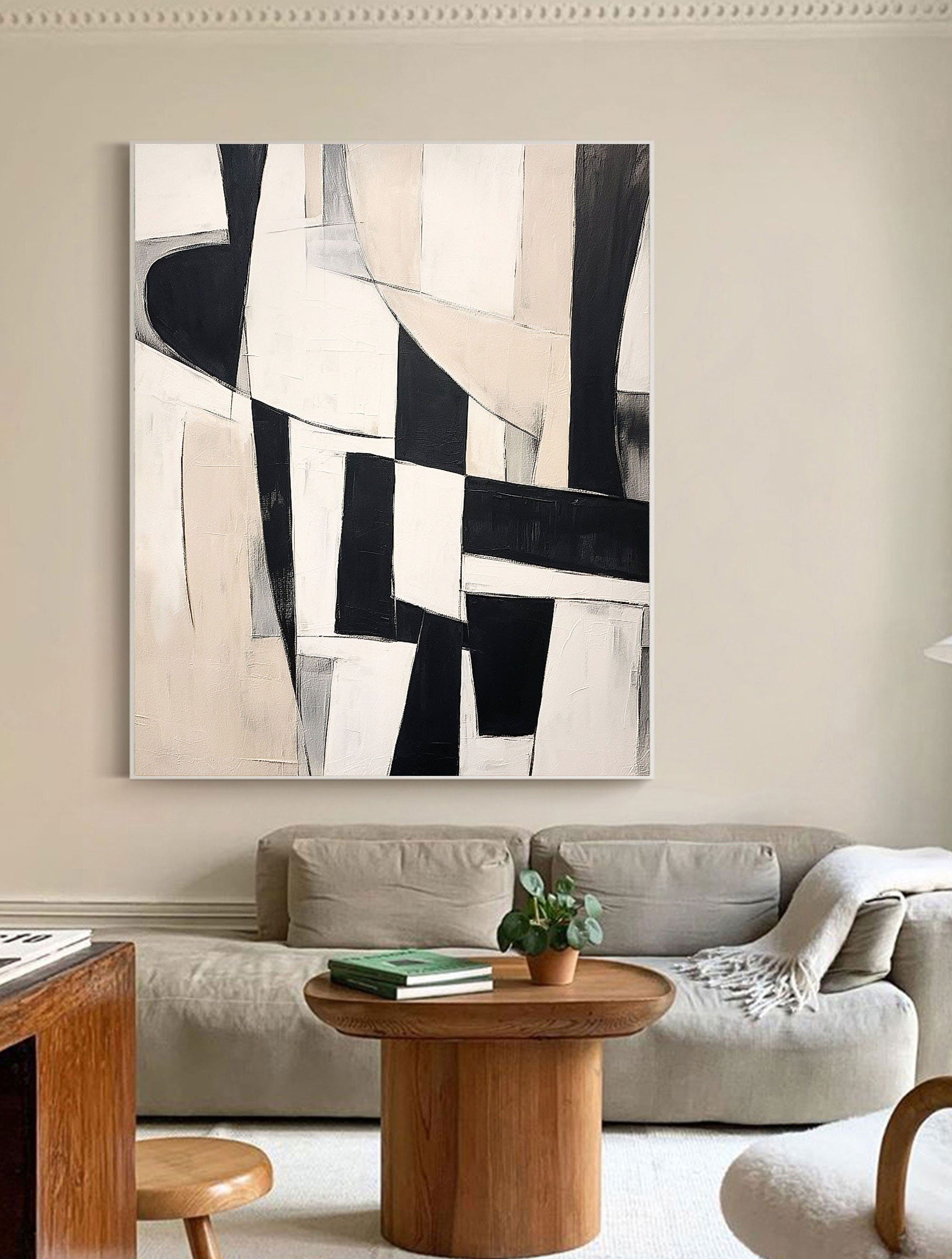 Beige & Brown Abstract #BB013