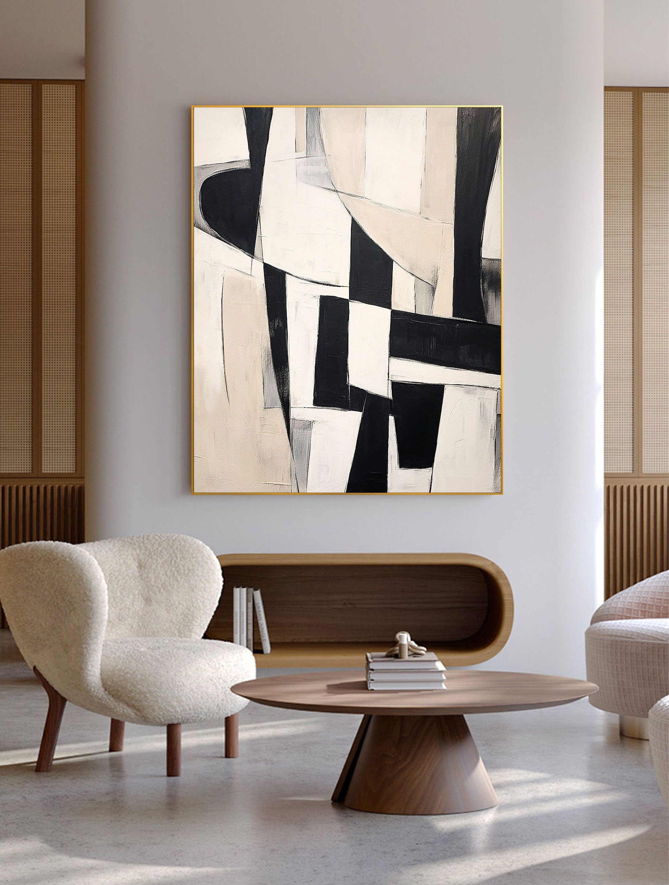 Beige & Brown Abstract #BB013