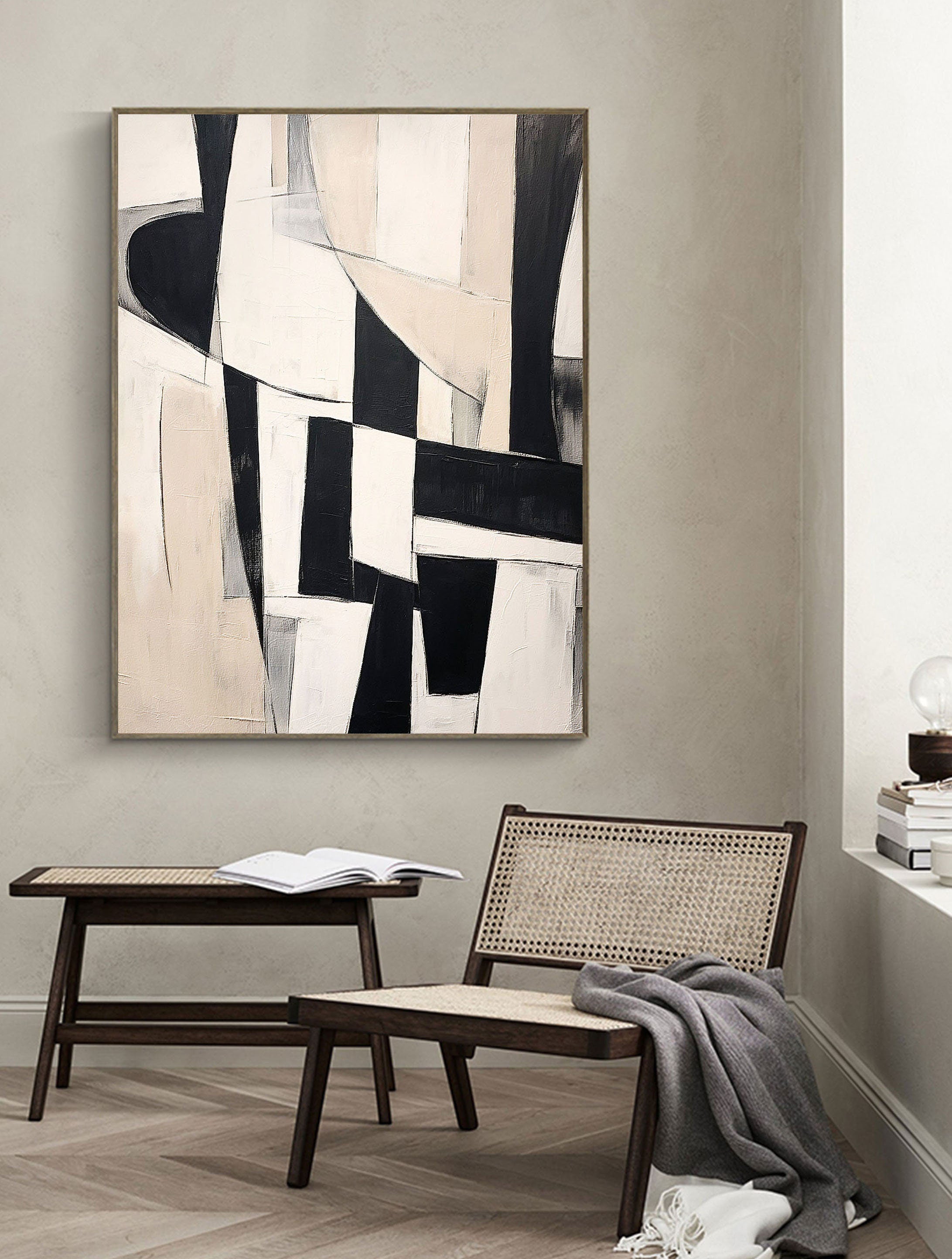 Beige & Brown Abstract #BB013