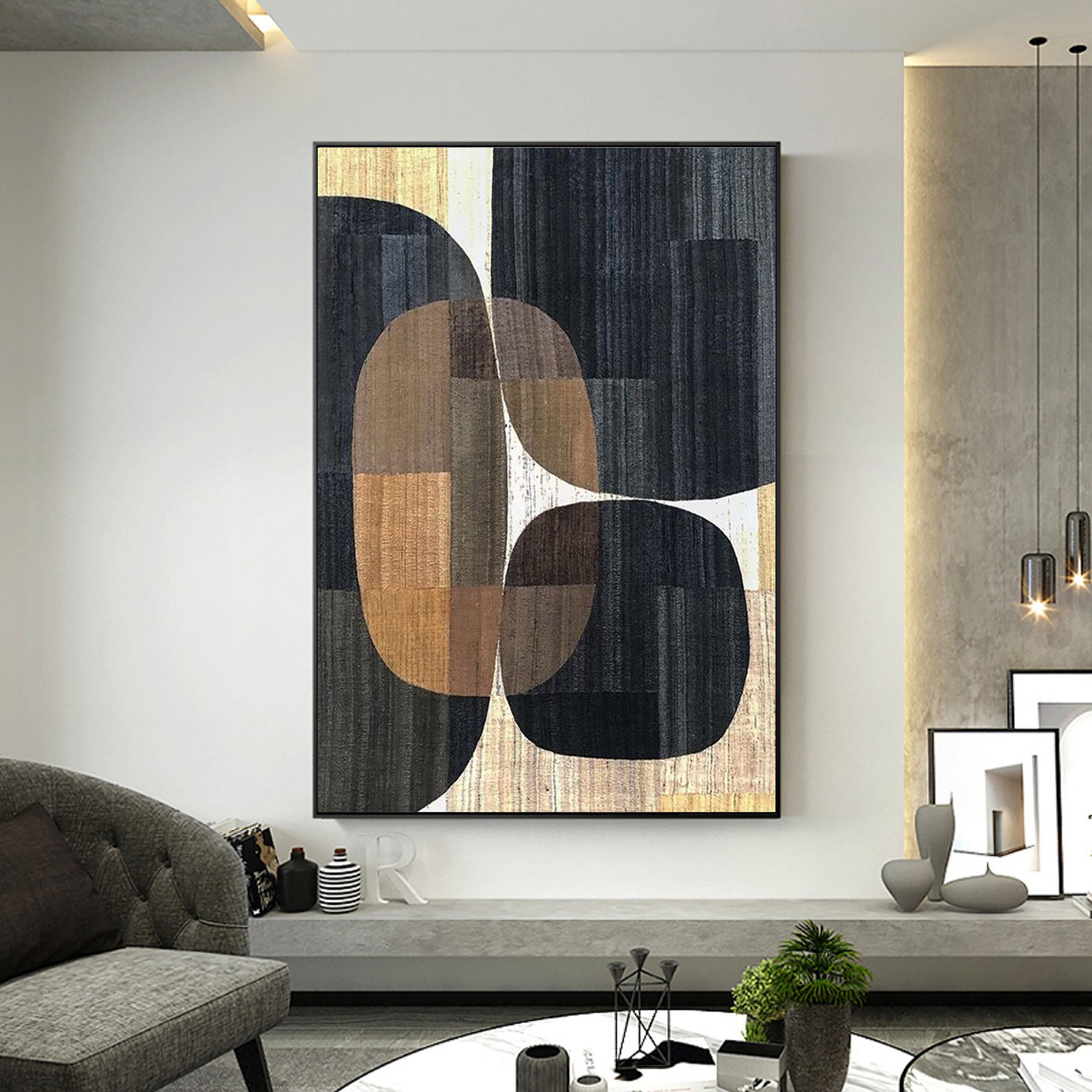 Beige & Brown Abstract #BB050