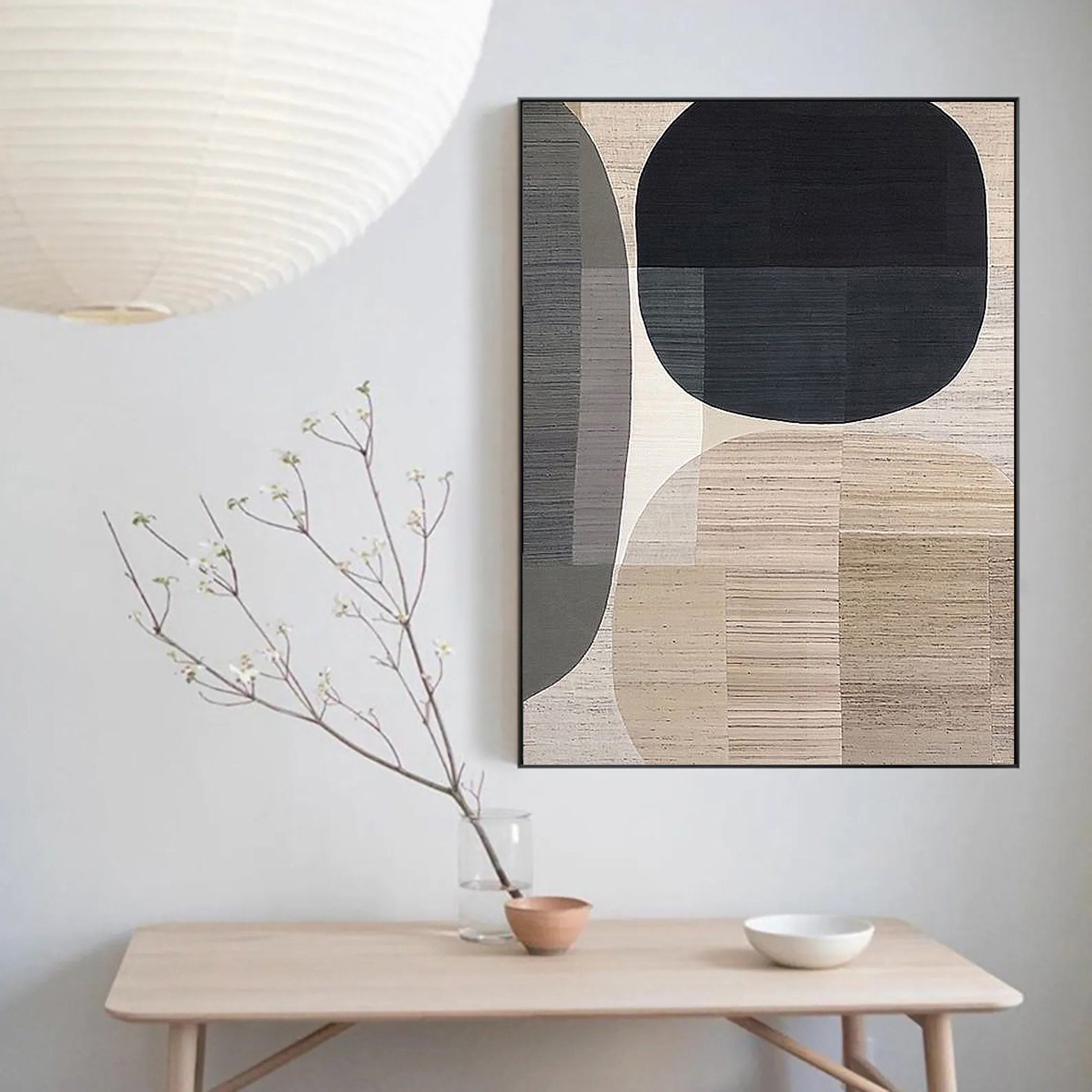 Beige & Brown Abstract #BB052
