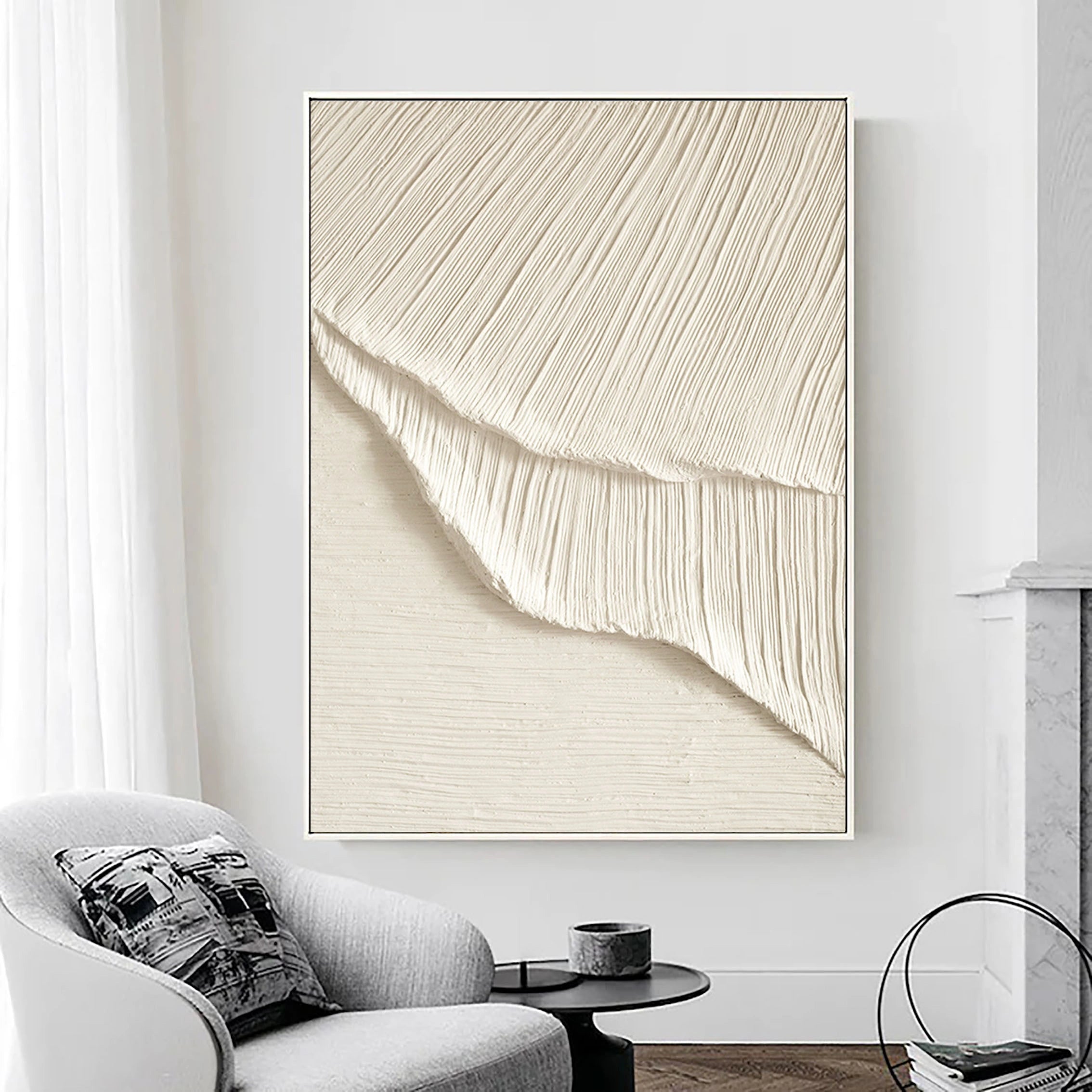 Beige Minimalist Textured Wall Art #MM030