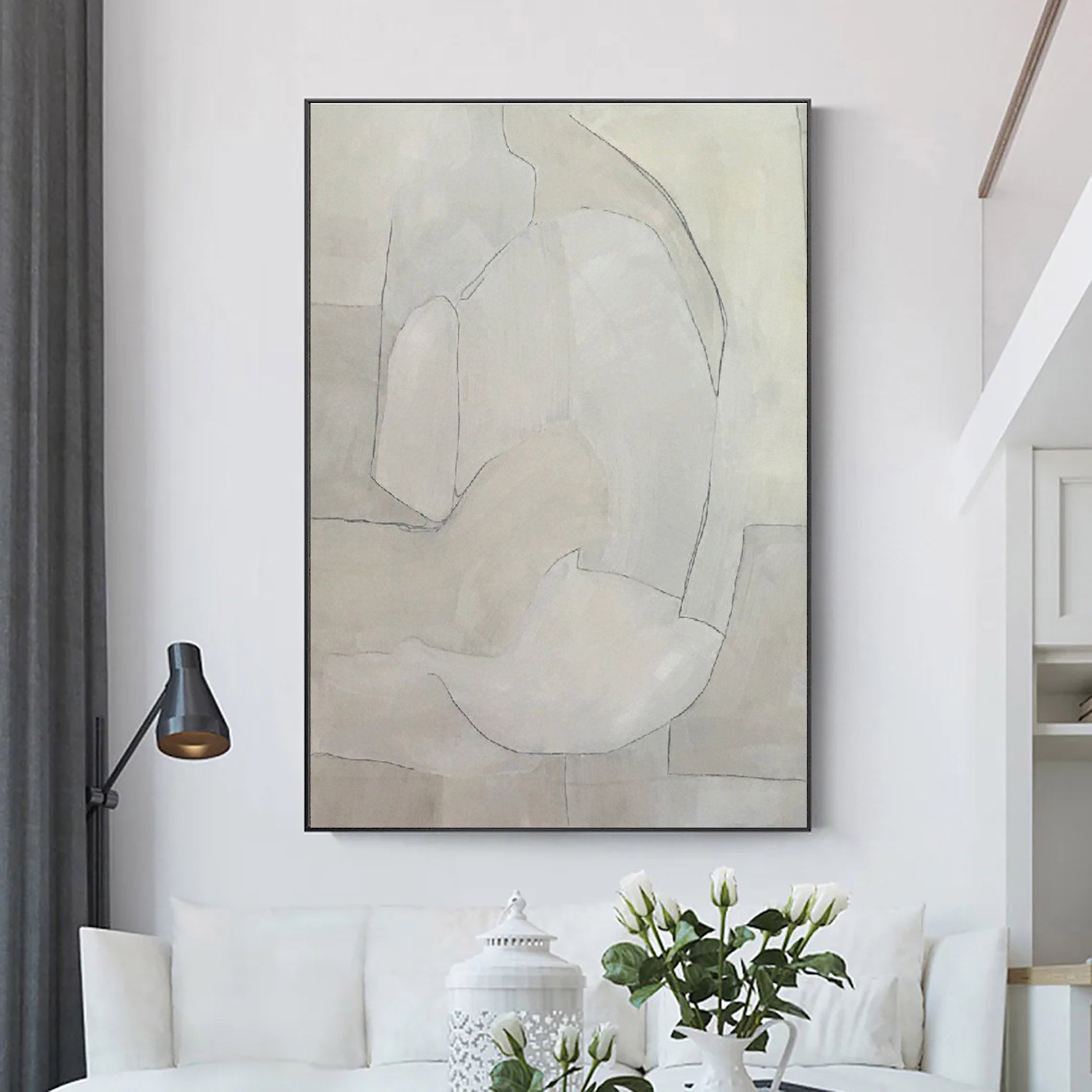 Geometric Abstract Painting Canvas #MM074