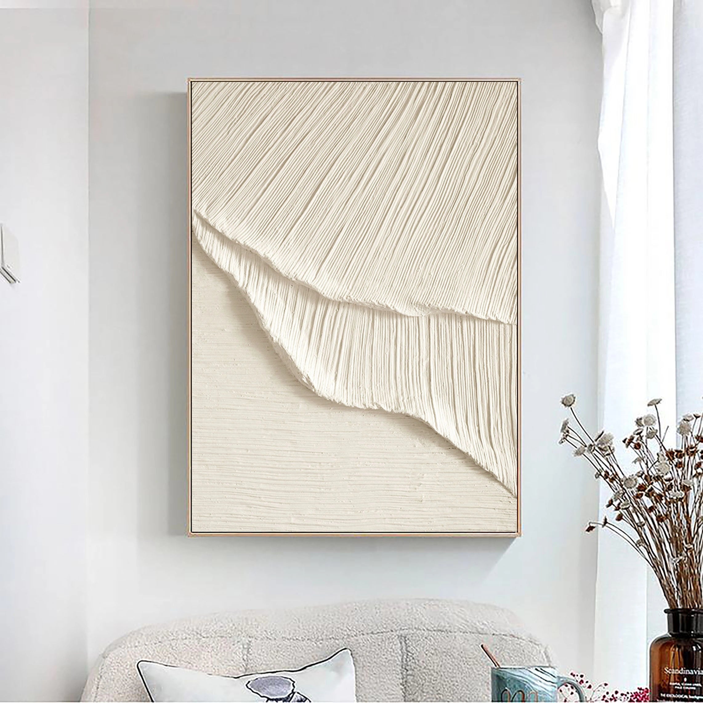 Beige Minimalist Textured Wall Art #MM030