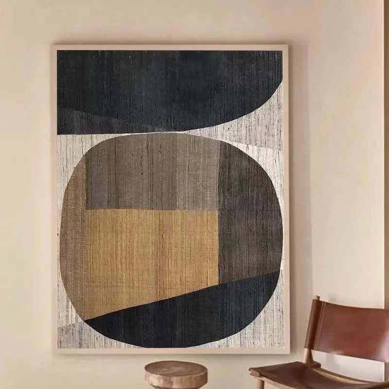 Wabi sabi wall art black and white abstract painting on canvas black ...