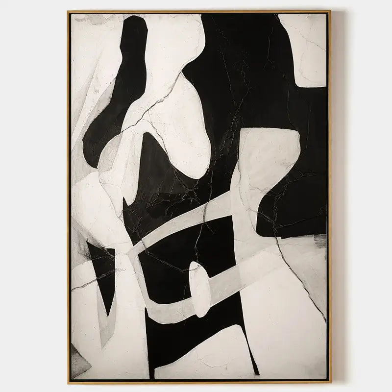 Wabi Sabi Wall Art Black Brown Abstract Painting Black Minimalist Wall ...
