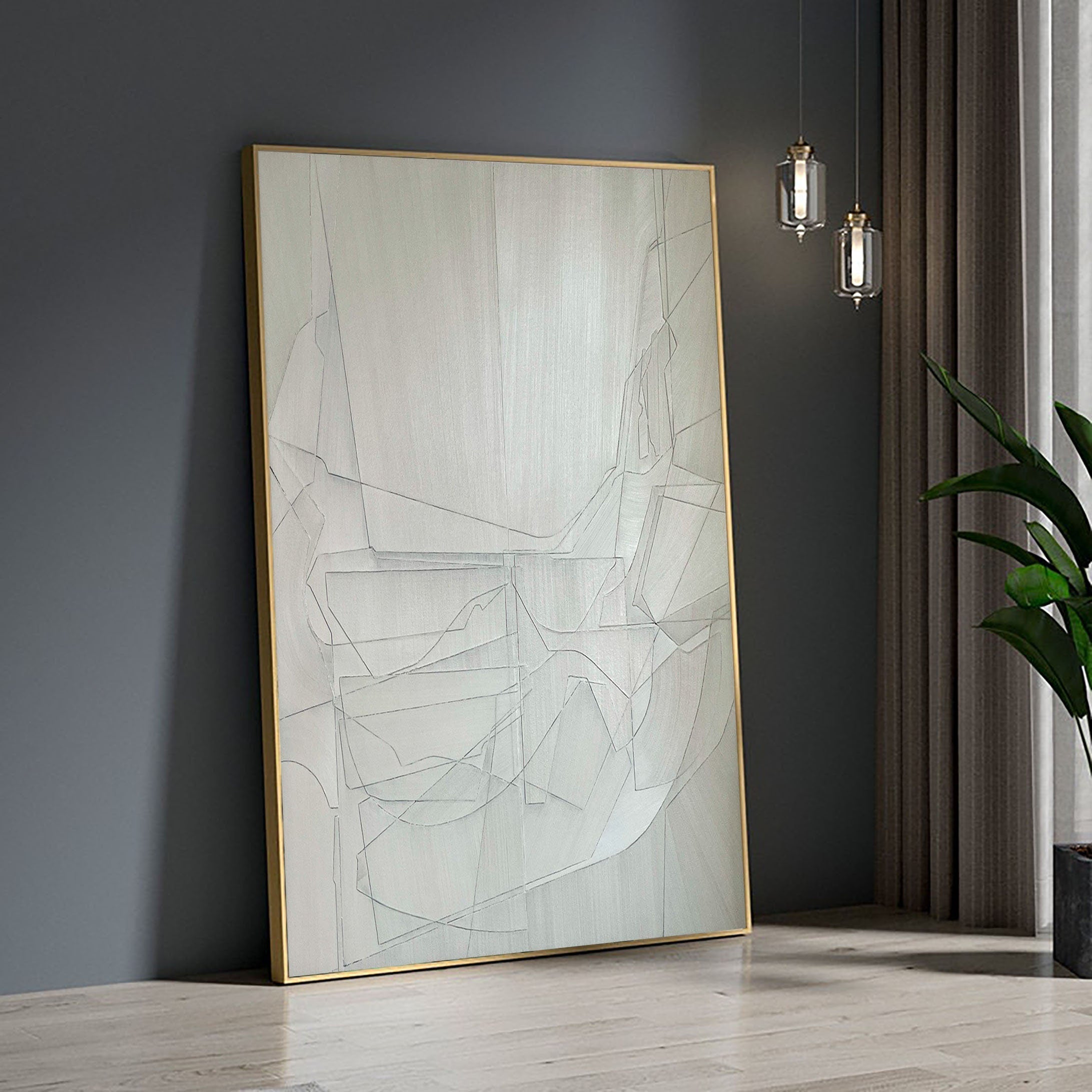 Geometric Abstract Painting Canvas #MM077