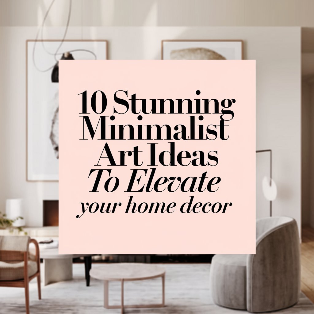 10 Stunning Minimalist Art Ideas to ElevateYour Home Decor