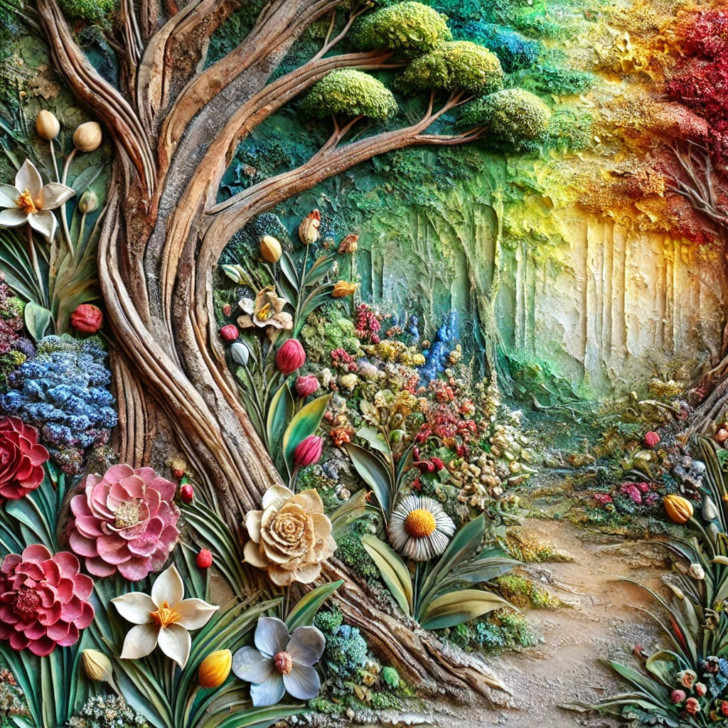 Exploring Flower and Tree Textured Art: A Blend of Nature and Creativity