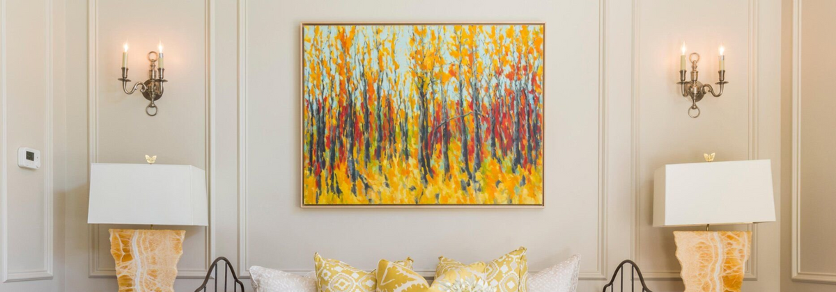 Vinchy Art Yellow Collection Abstract Oil Paintings