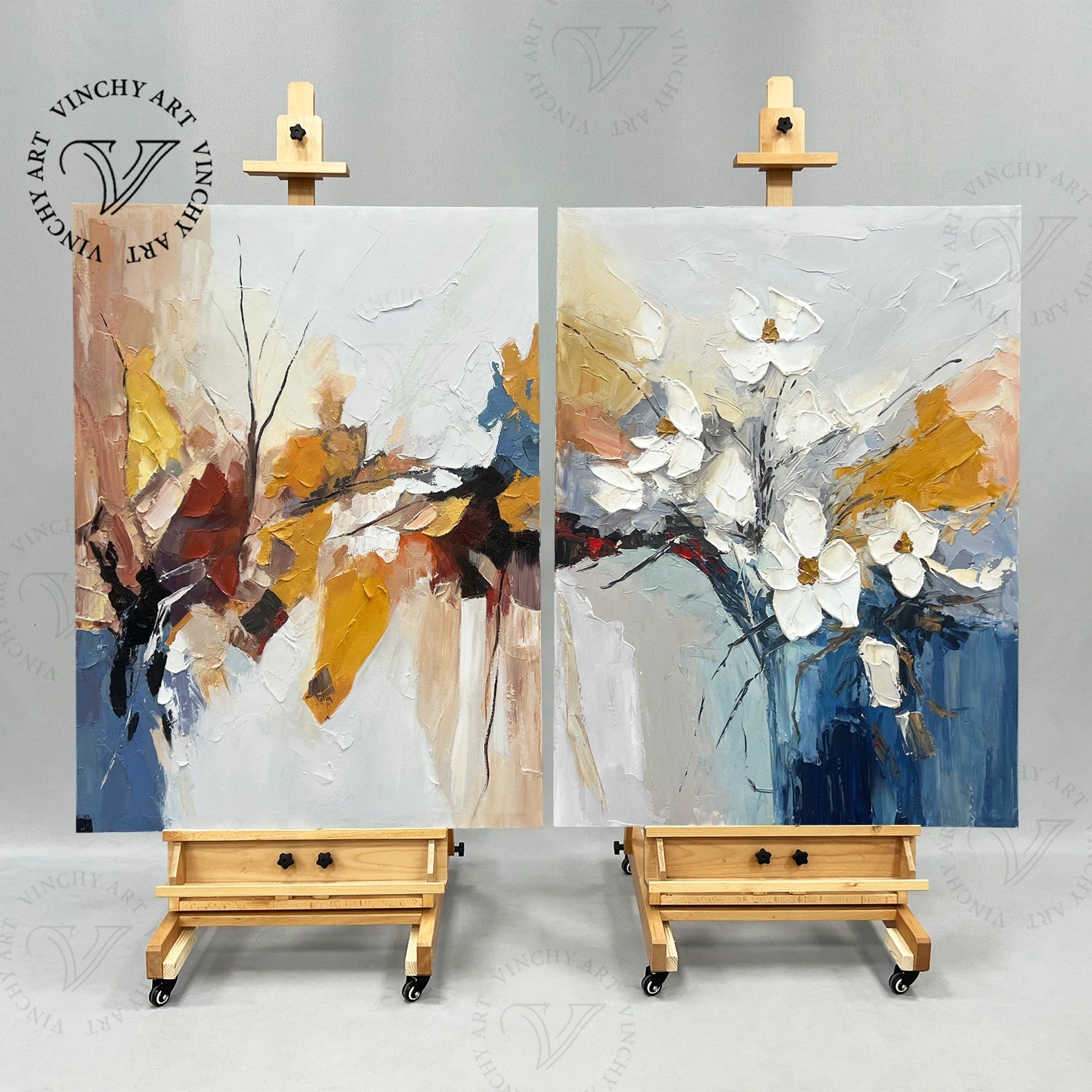 Flower And Tree Painting Set of 2 #FT 040