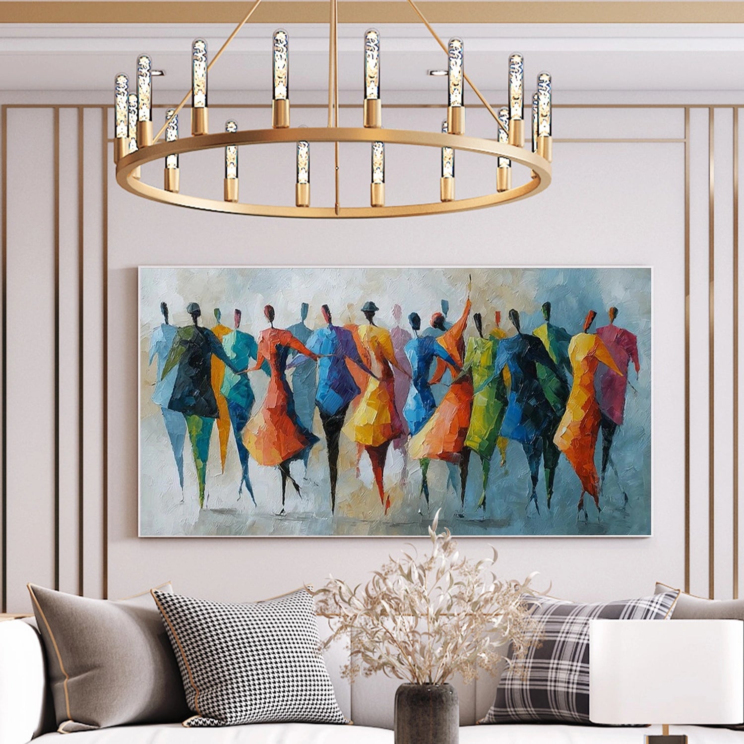 Colorful Abstract Portrait  Wall Art #PT032