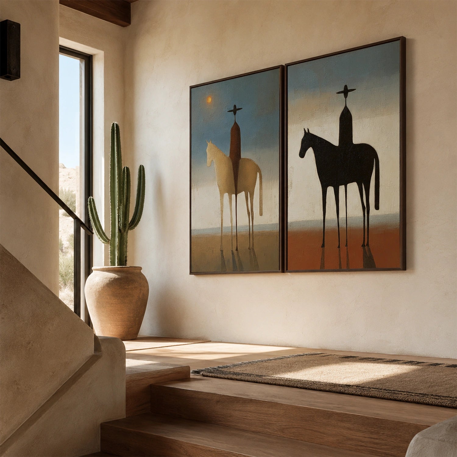 Western Figurative Art Set of 2 #VE146