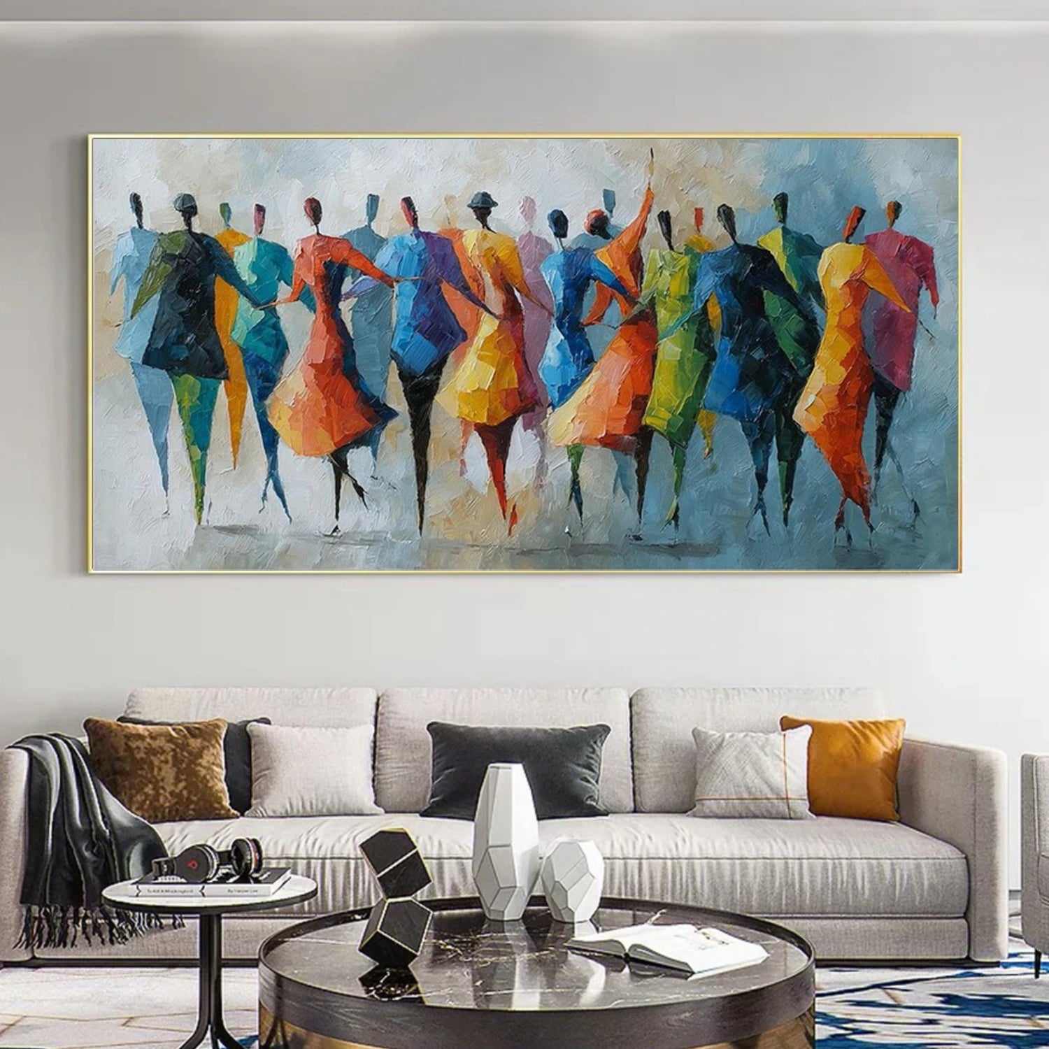 Colorful Abstract Portrait  Wall Art #PT032