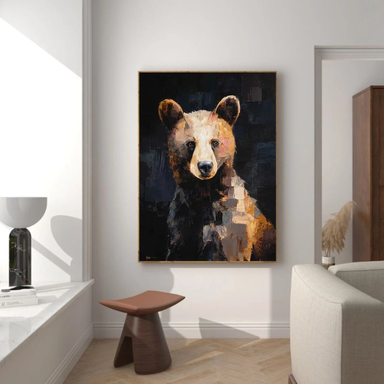 Abstract Animal Canvas Art #AP192