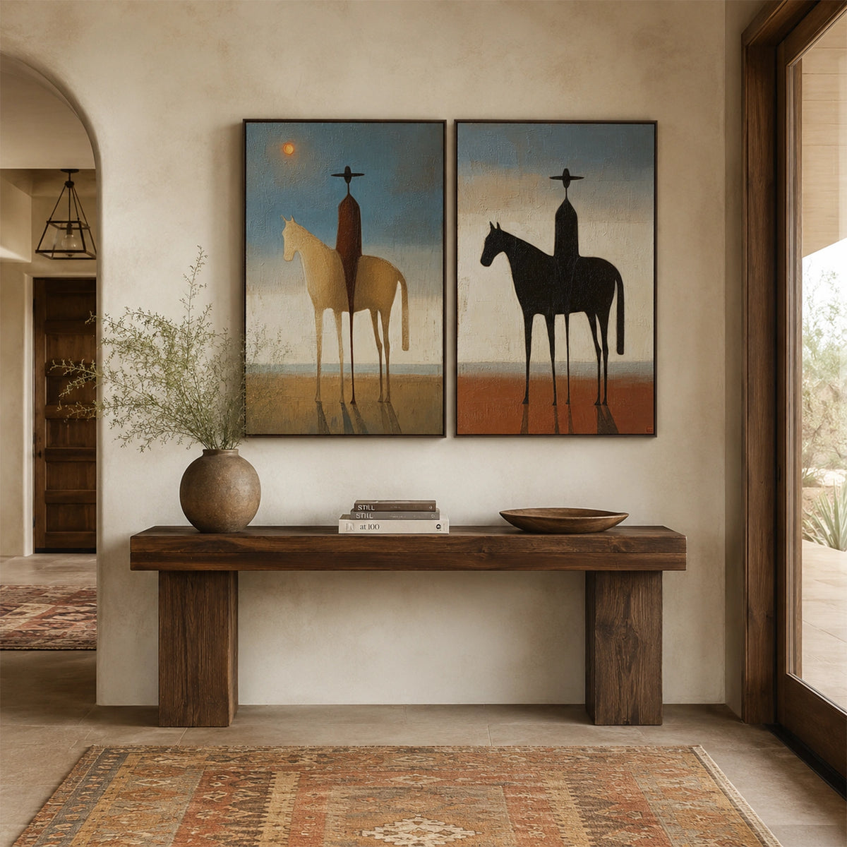Western Figurative Art Set of 2 #VE146