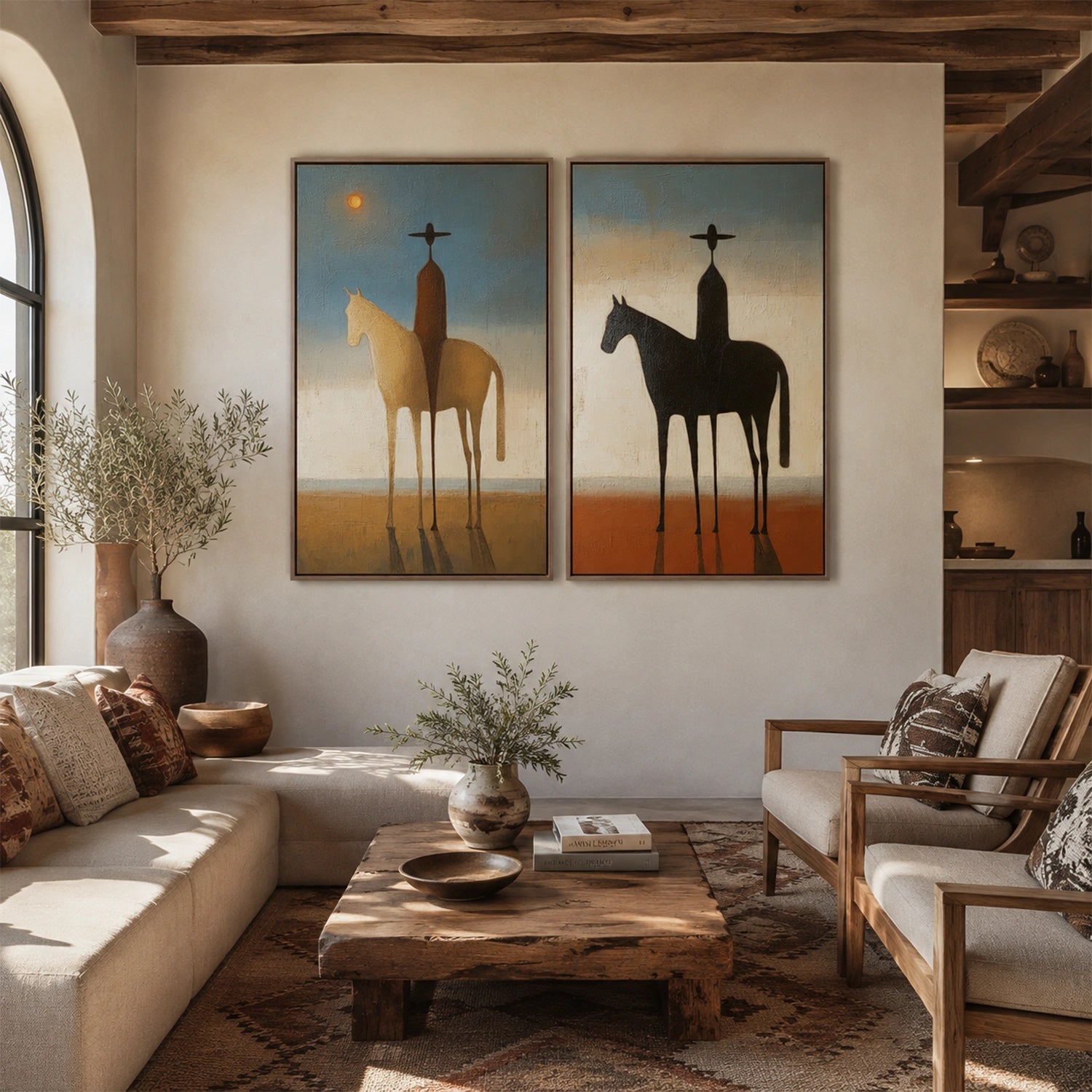 Western Figurative Art Set of 2 #VE146