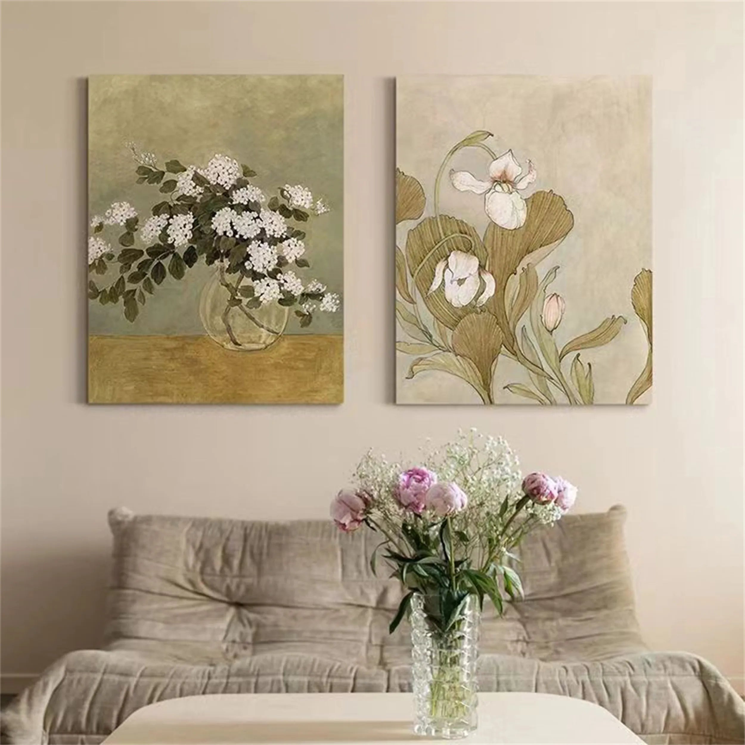 Flower And Tree Painting Set of 2 #FT 066
