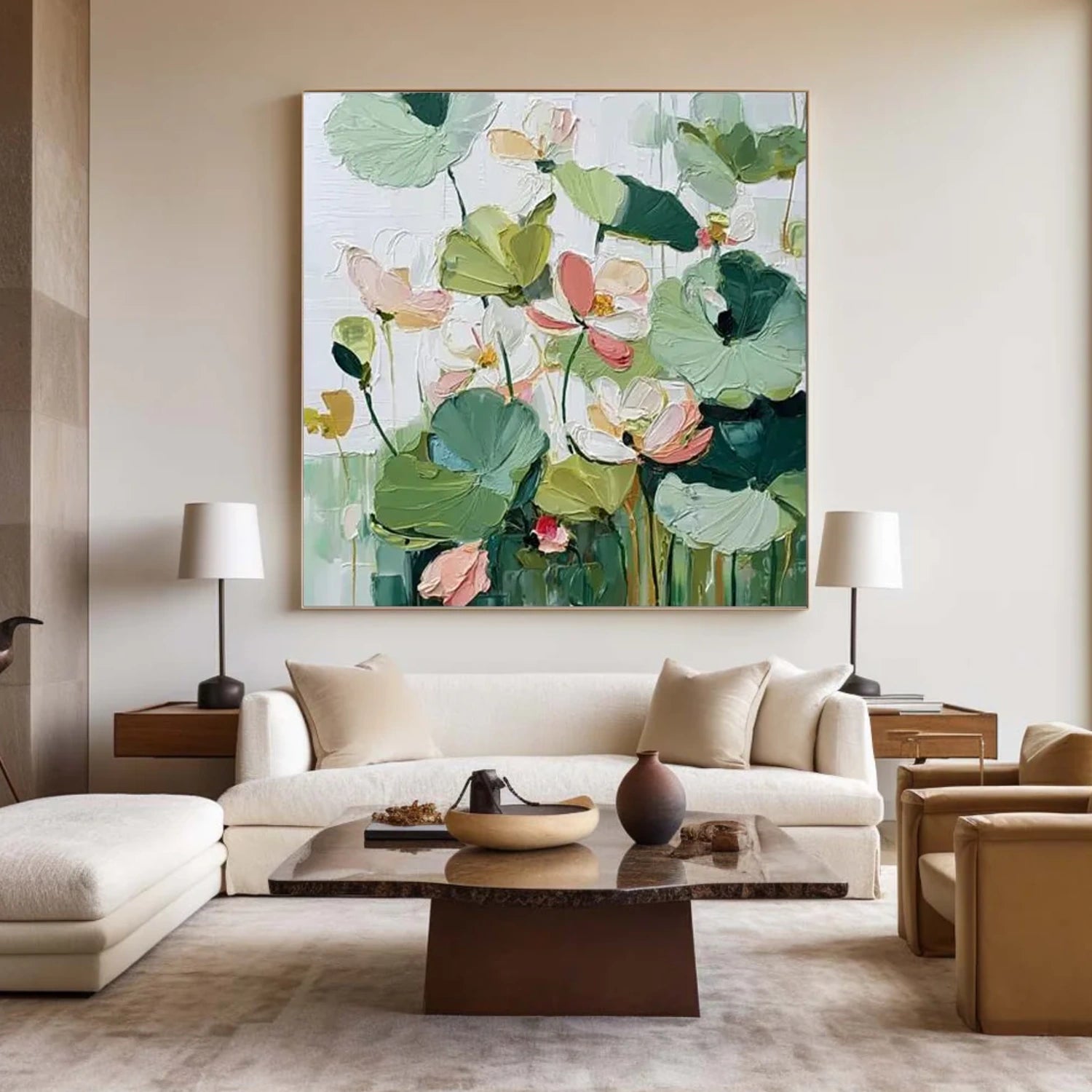 Flower & Tree Abstract Texture Canvas Art #FT 291