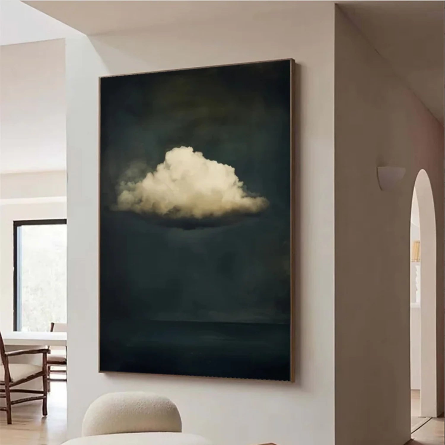 Blue & White Abstract Wall Art #AB 478