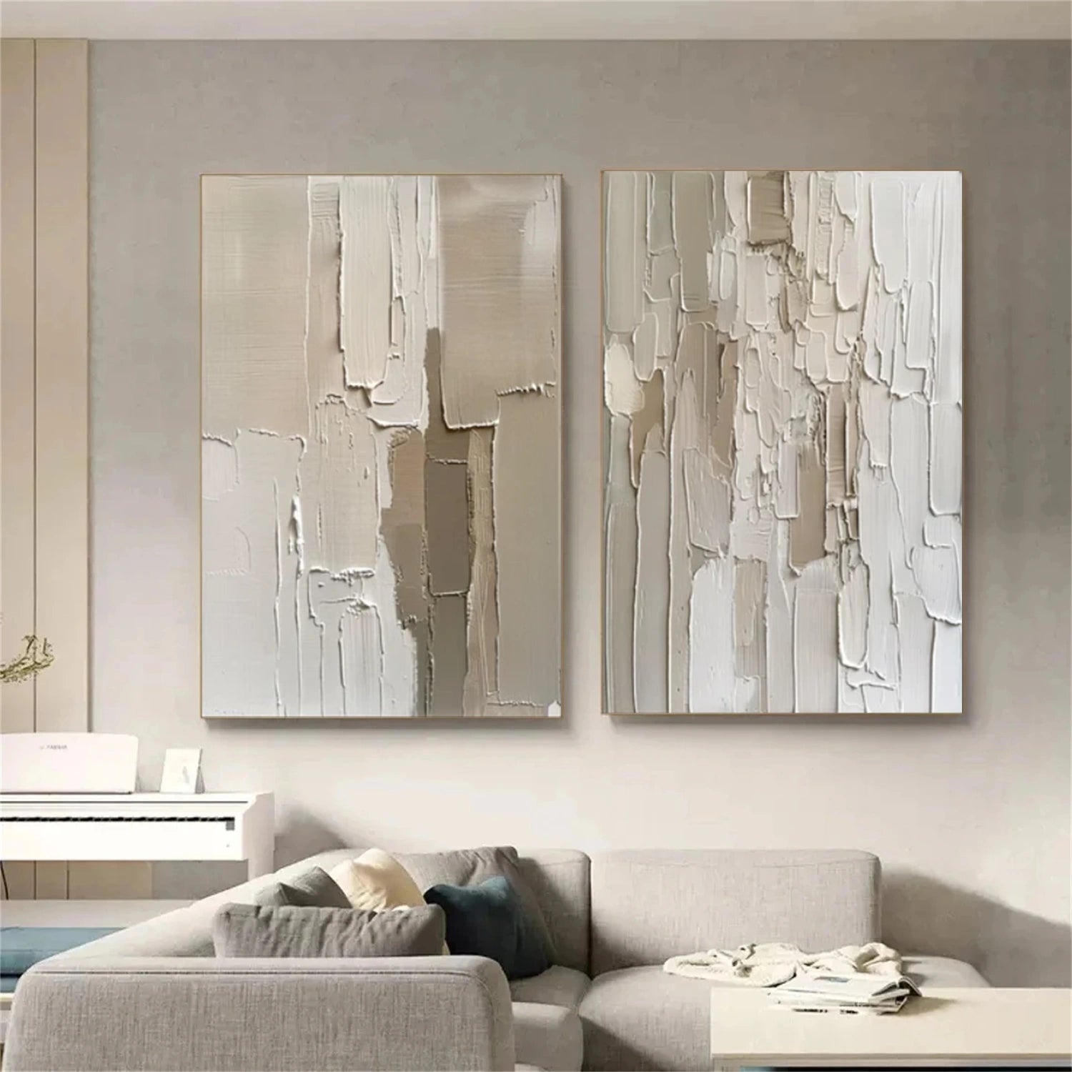 Abstract Textured Set of 2 Wall Art #AB 526