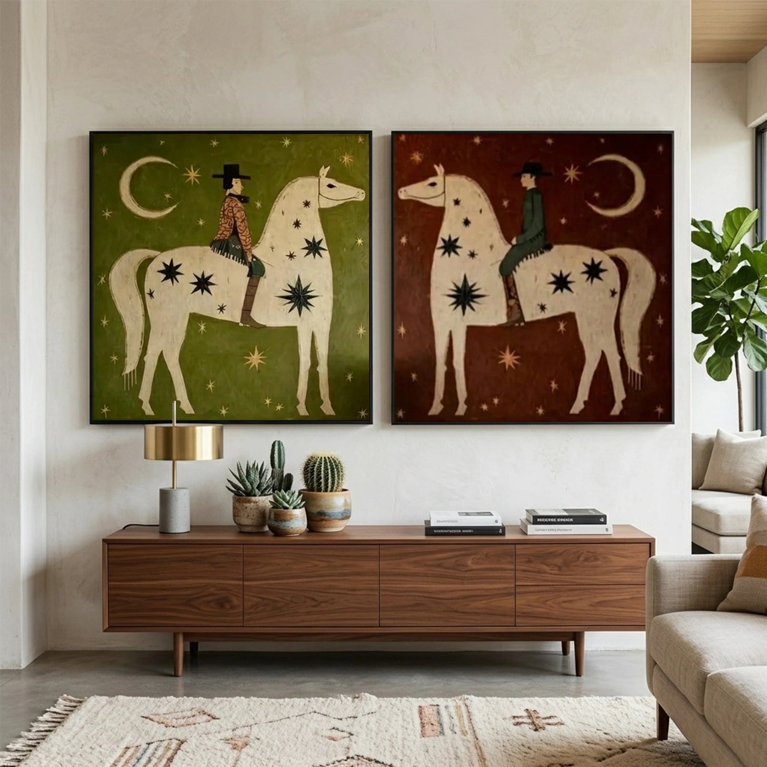 Americana Wall Art Square Set of 2 #VE085
